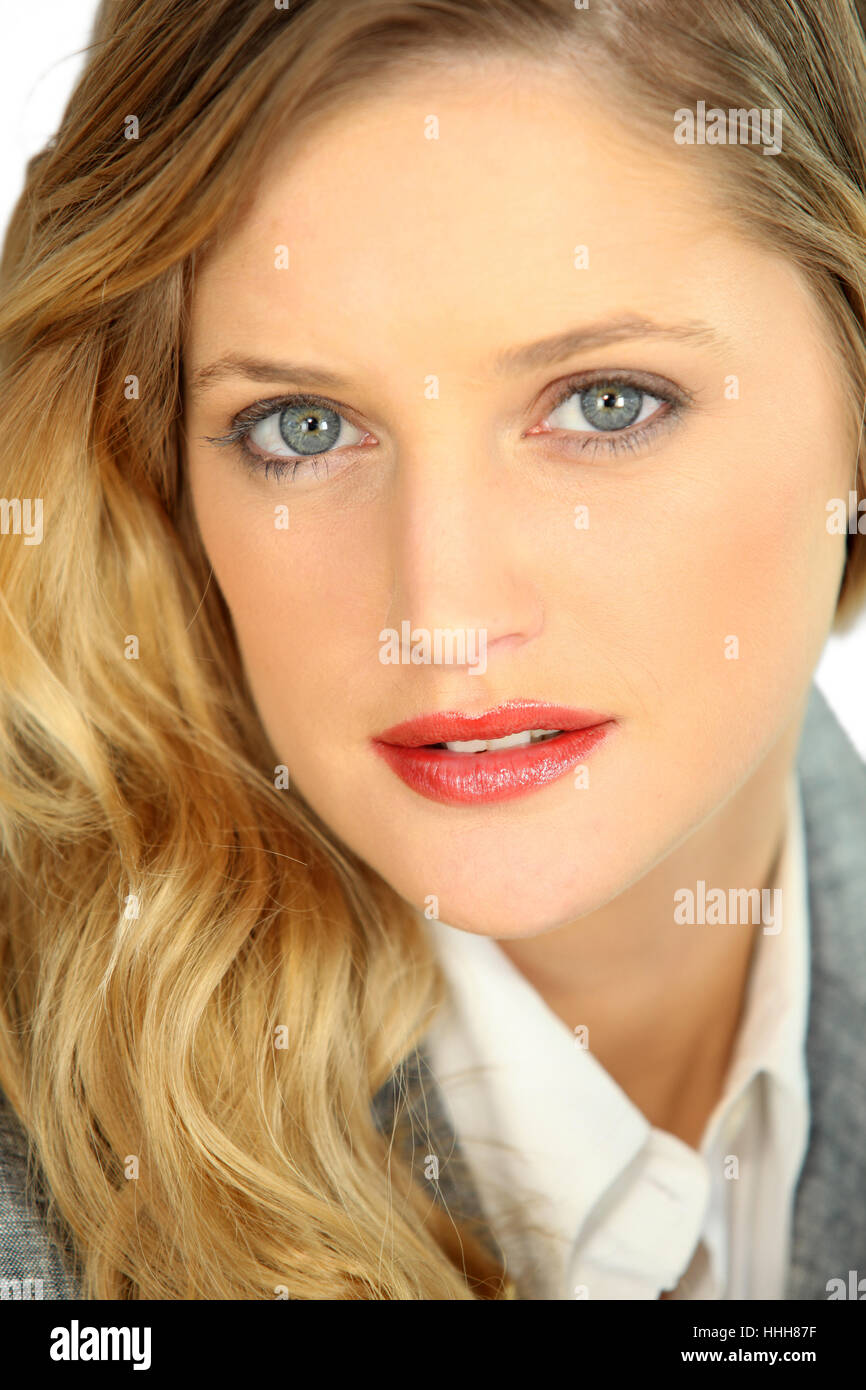 blue, closeup, blank, european, caucasian, blonde, dapper, accosting, pretty, Stock Photo