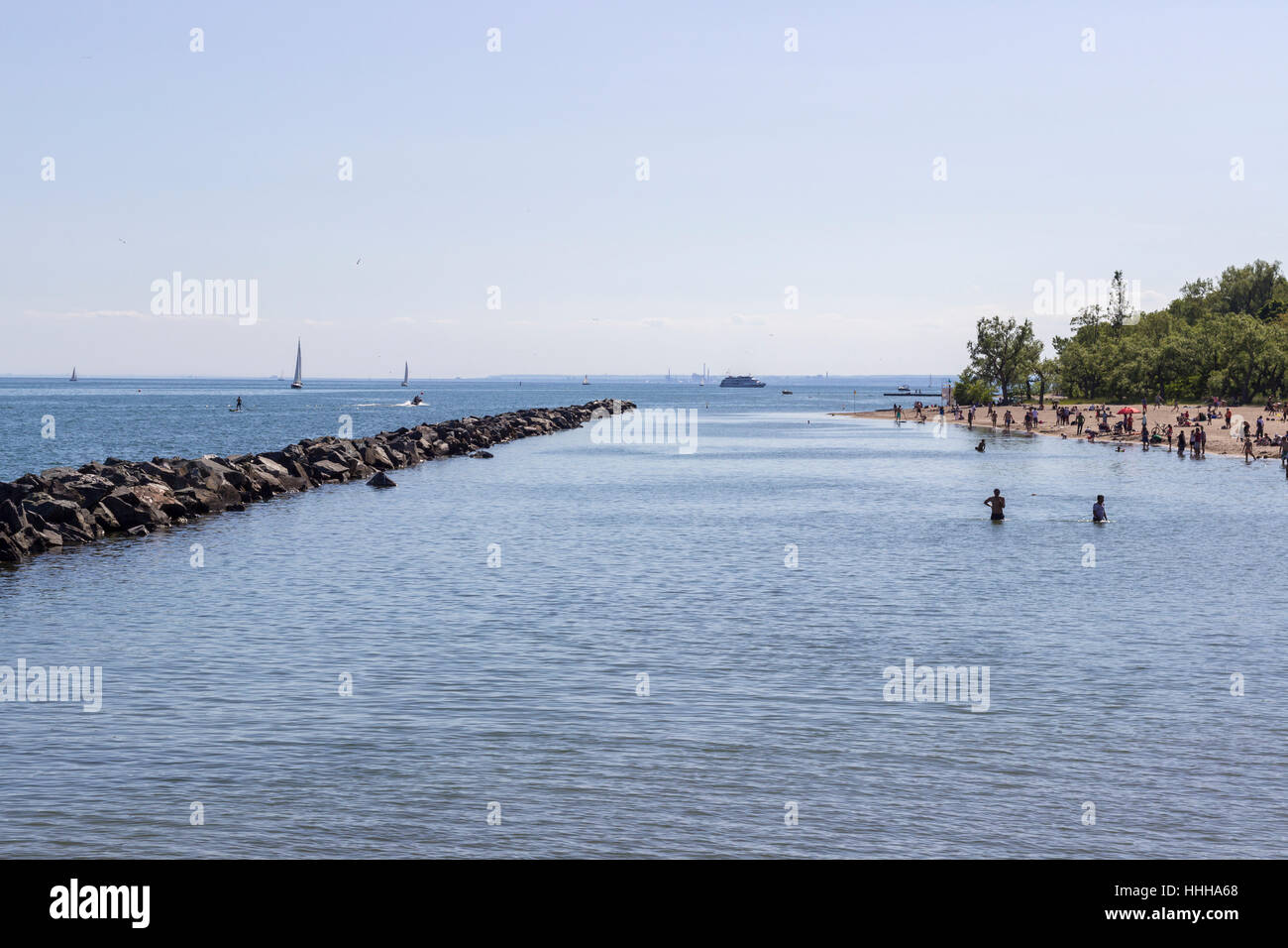Toronto Islands beach in a sunny summer afternoon Stock Photo Alamy