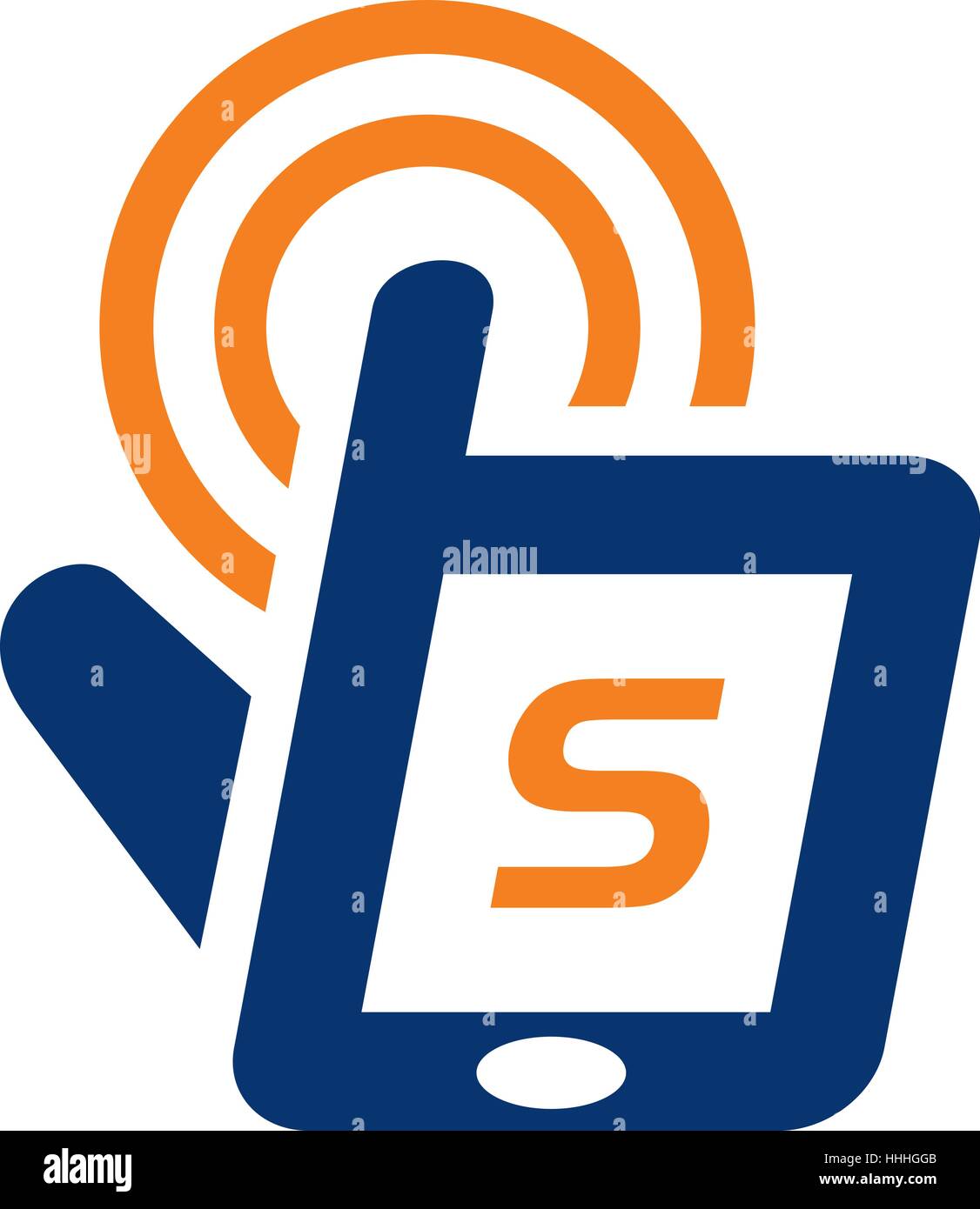 hand-phone-solutions-center-initial-s-stock-vector-image-art-alamy