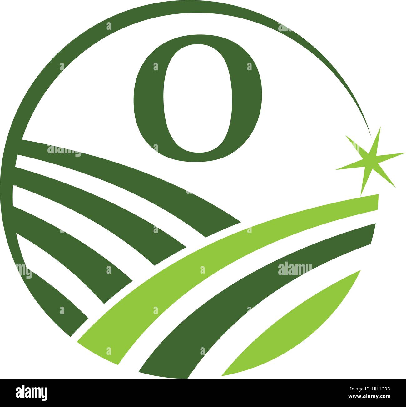 Green Project Solution Center Initial O Stock Vector Image Art Alamy