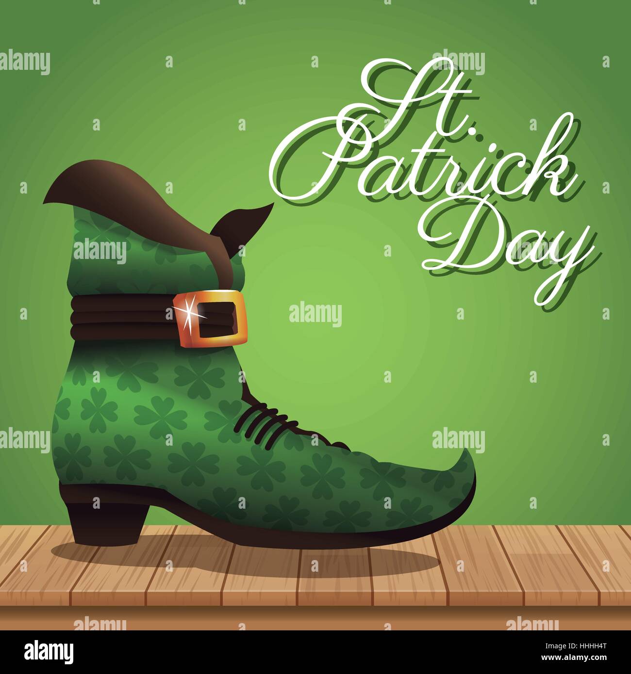 st patrick day boot wooden green background Stock Vector Image & Art Alamy