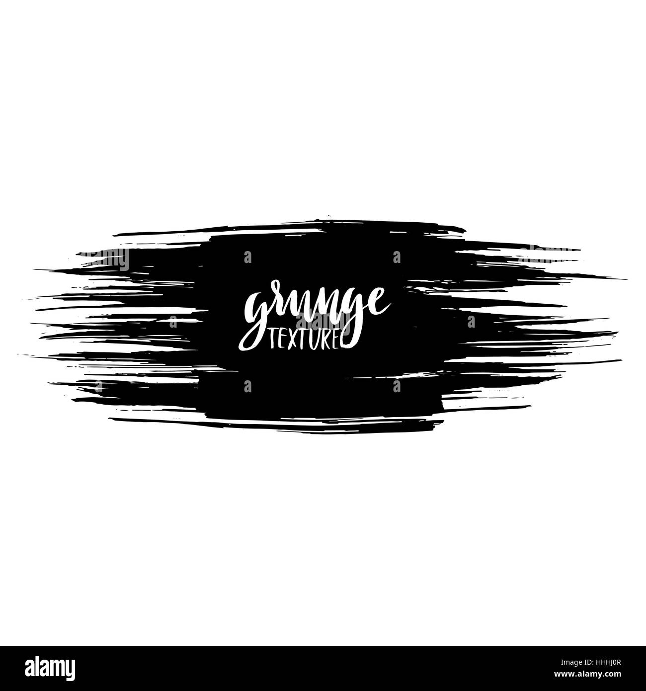 Black ink vector brush strokes isolated on white background. Vector ...