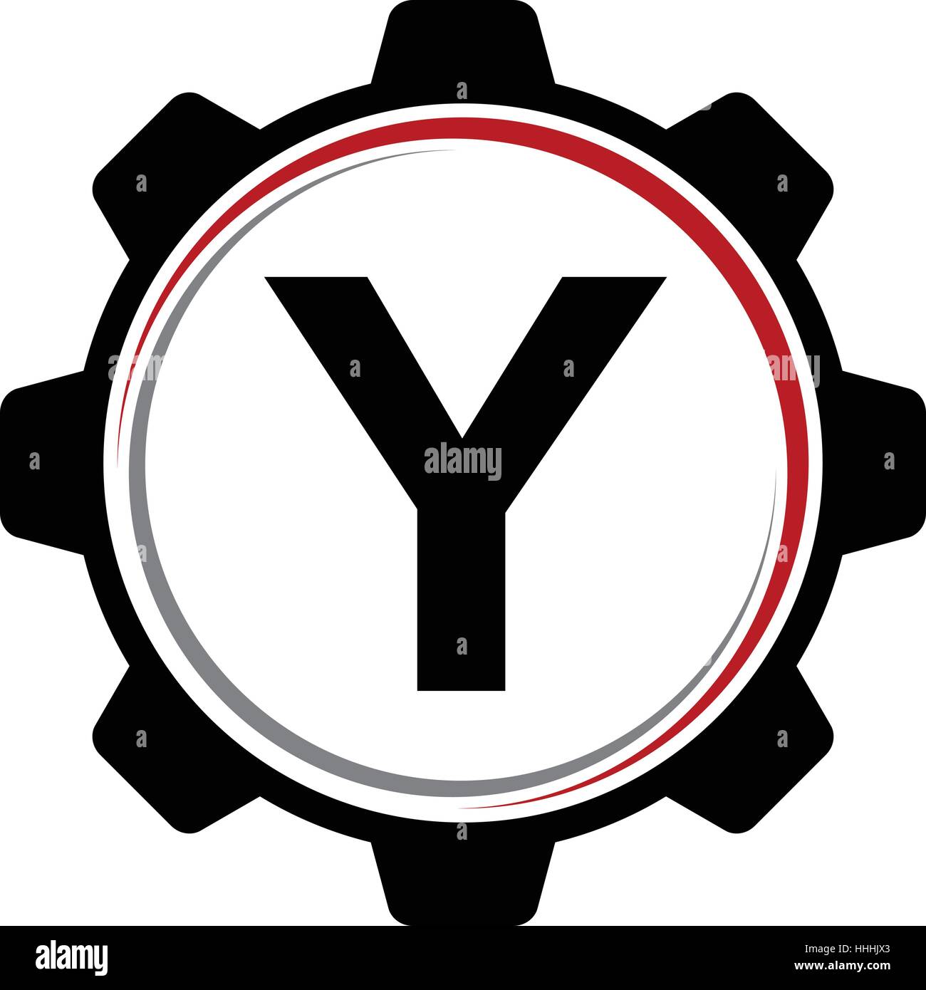 Gear Solution Logo Letter Y Stock Vector Image & Art - Alamy