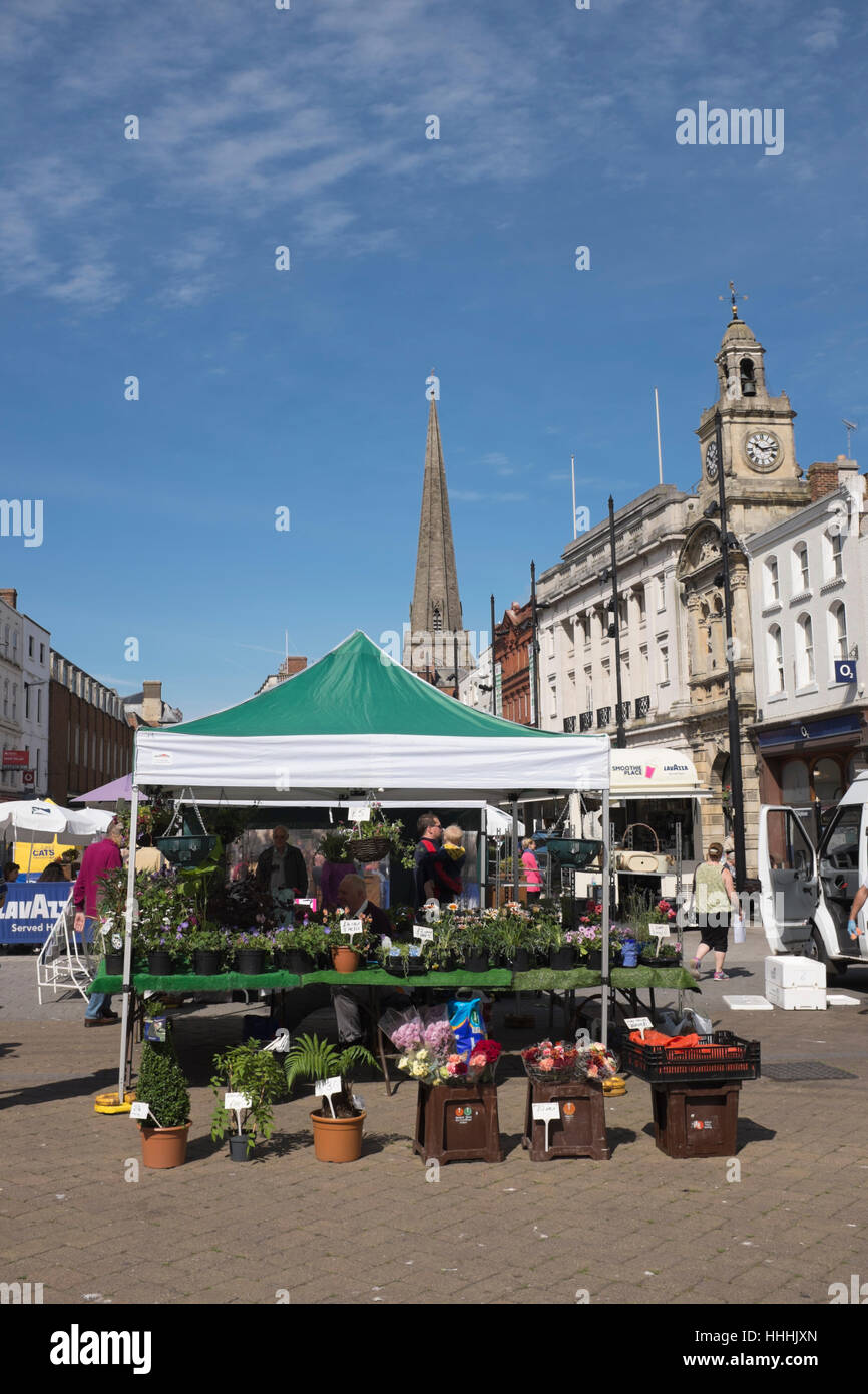 Street market in Hereford, southwest England Stock Photo Alamy