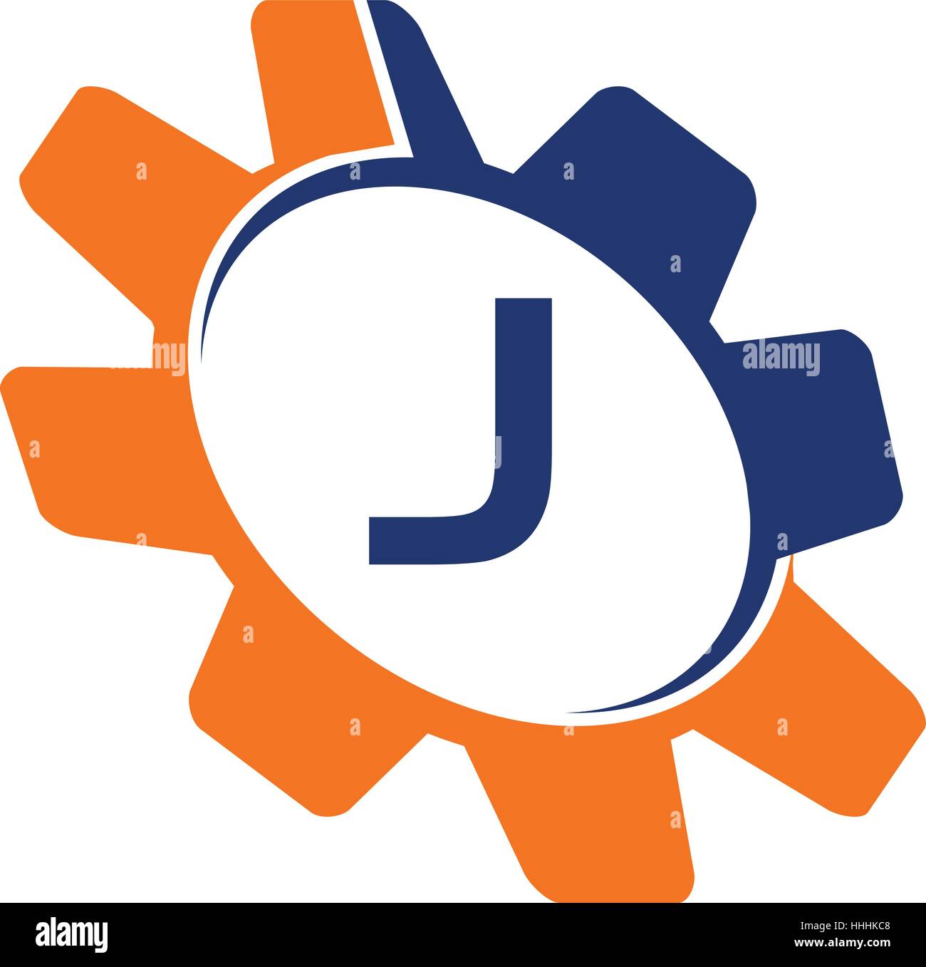 Gear Solution Initial J Stock Vector Image & Art - Alamy