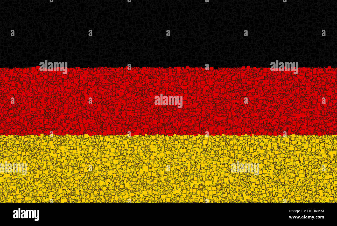 flag, german, torn, german federal republic, germany, old, coloured, colourful, Stock Photo