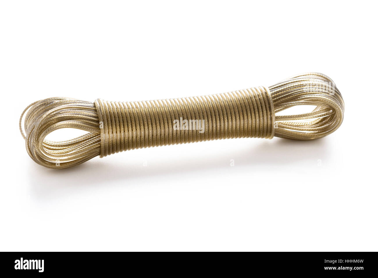 coil, nylon, rope, coiled, still life, isolated, new, bound, tied