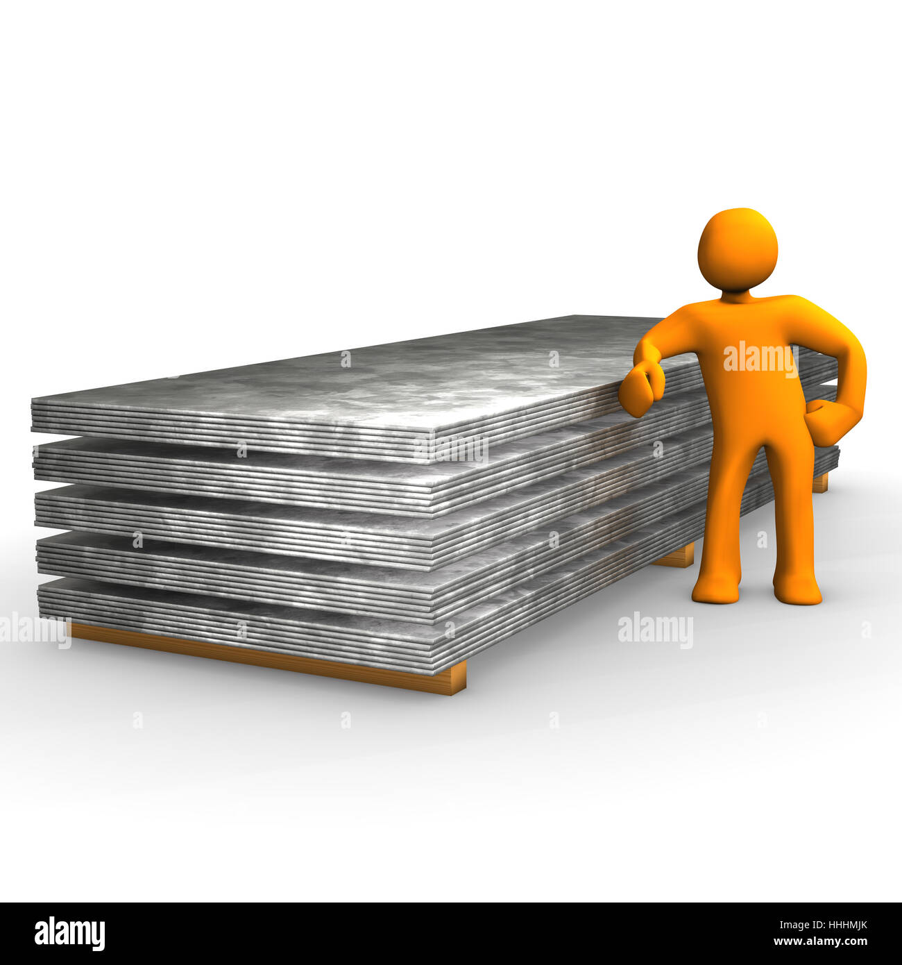 iron, steel, metal, pallet, palette, orange, plate, trade, woman, person  Stock Photo - Alamy