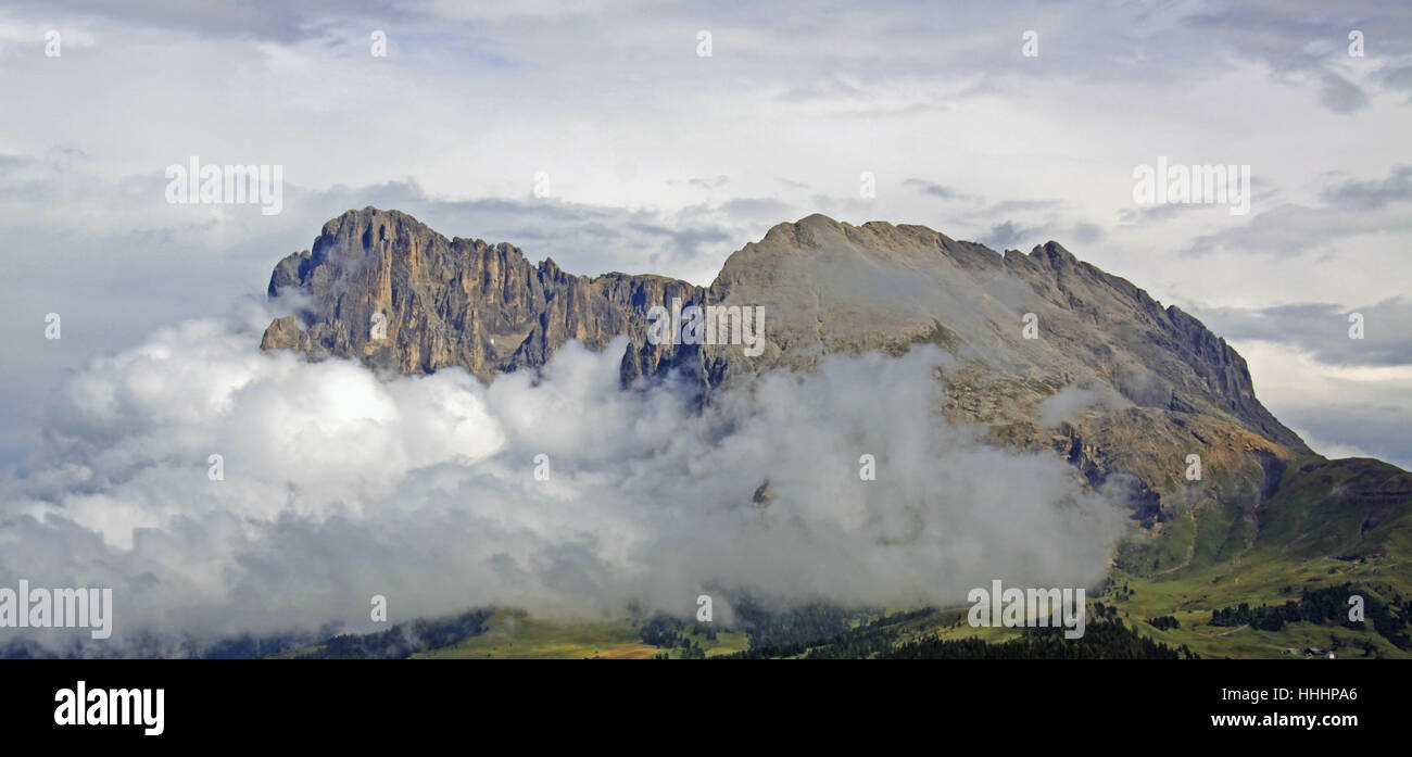 dolomites, summit, fog, climax, peak, clouds, dolomites, alps, summit, fog, Stock Photo