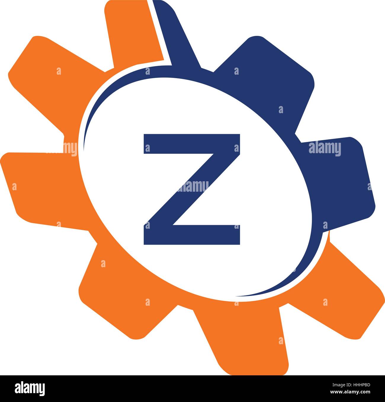 Gear Solution Initial Z Stock Vector Image & Art Alamy