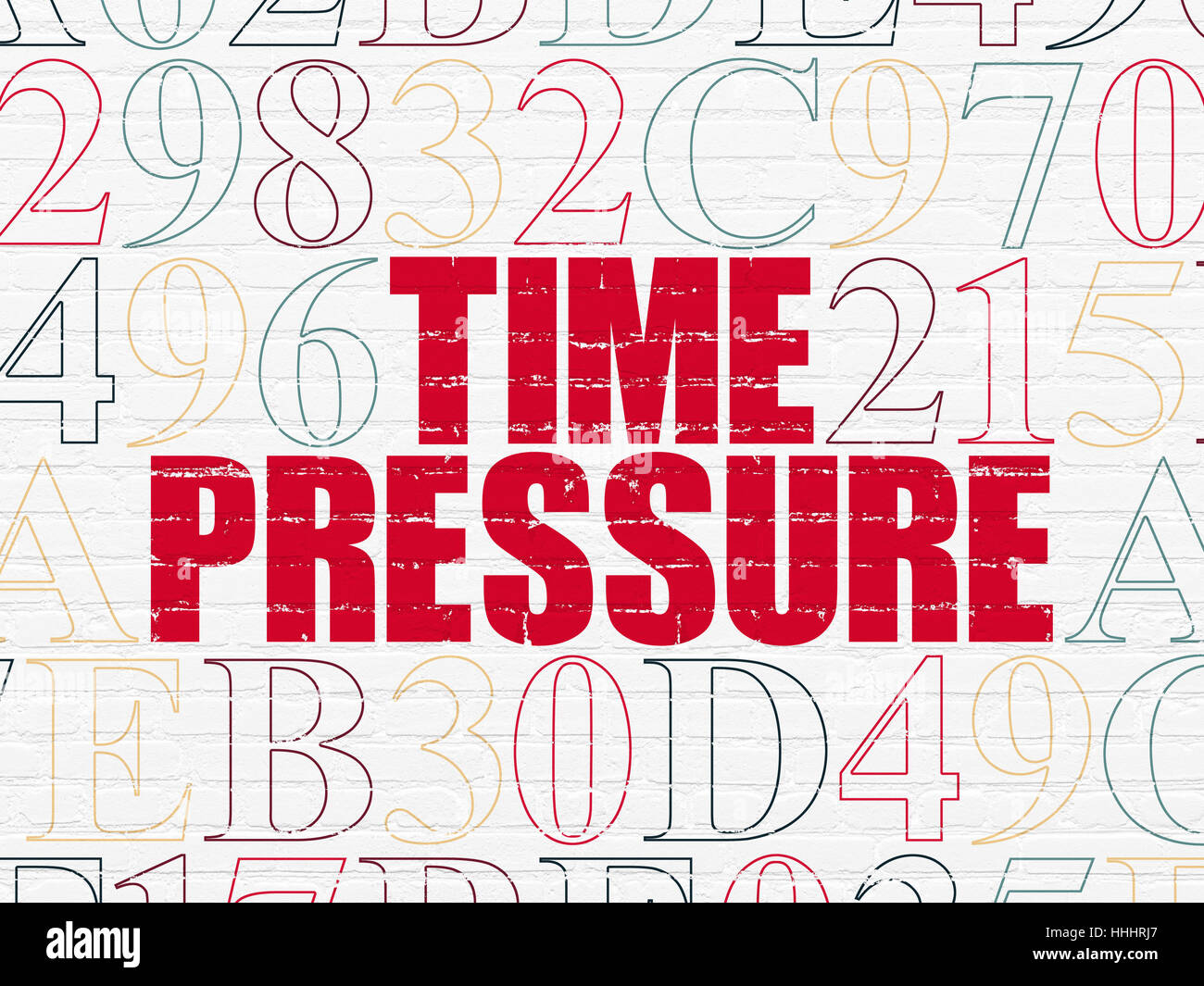 Time concept: Time Pressure on wall background Stock Photo - Alamy