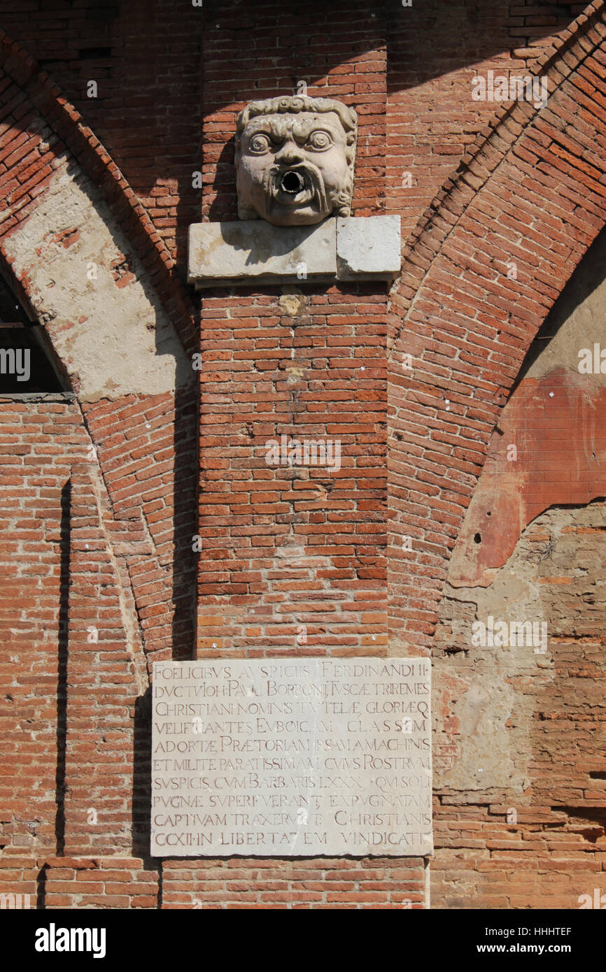 arc, brick wall, arcs, building, head, buildings, tower, city, town, holiday, Stock Photo