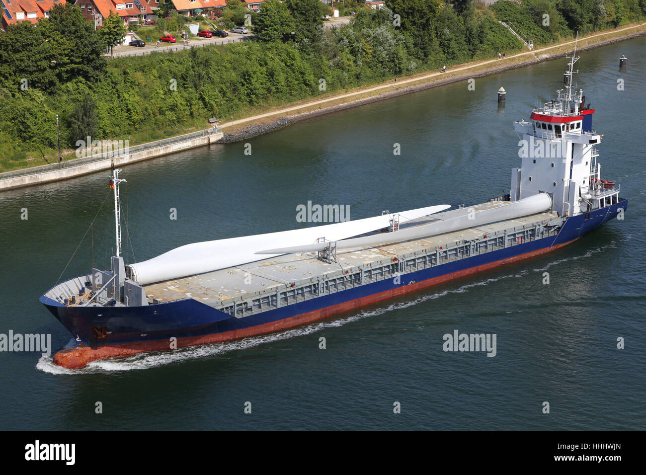 cargo ship with rotor blades for a wind power plant Stock Photo Alamy