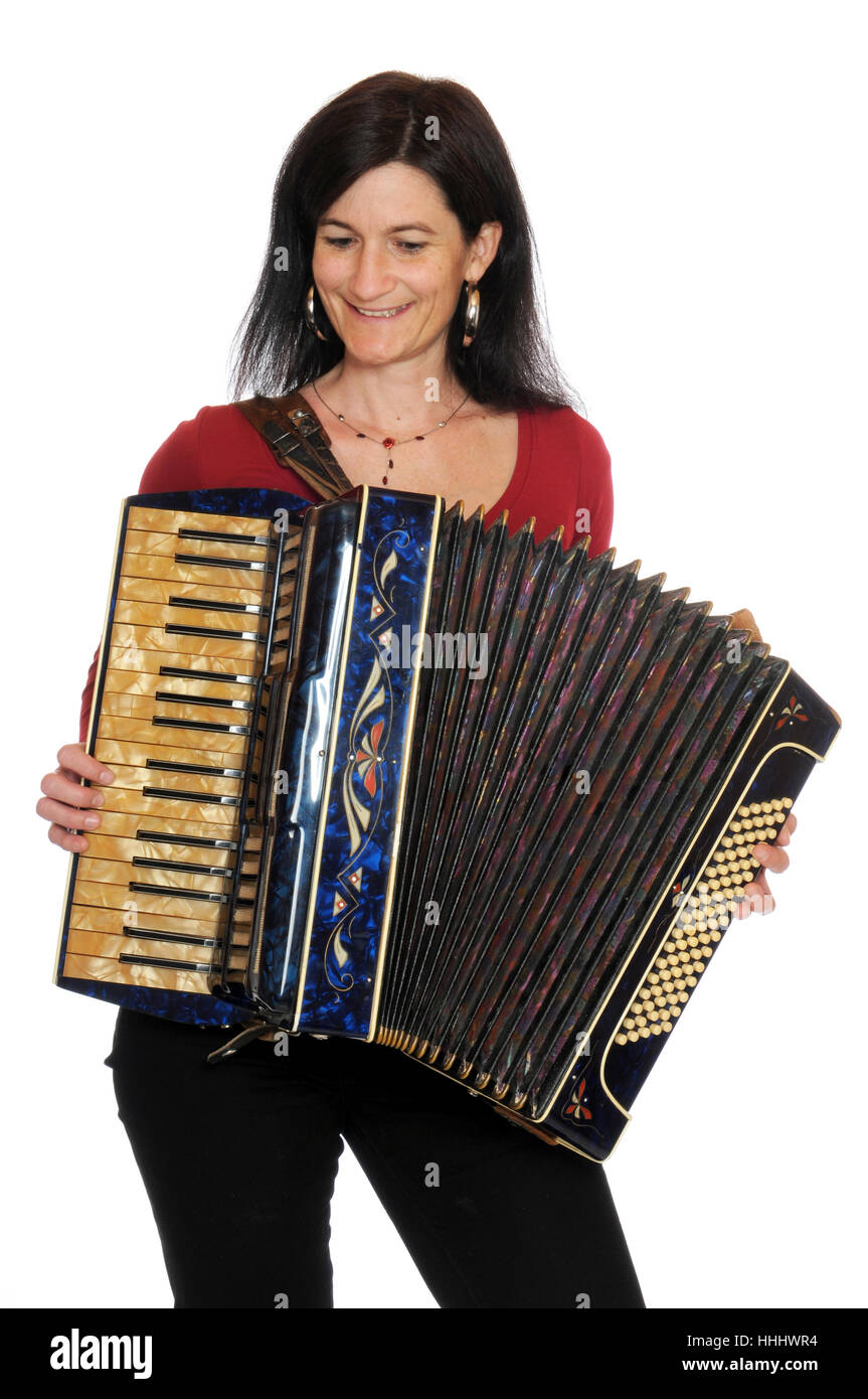 woman, music, game, tournament, play, playing, plays, played, accordion, Stock Photo