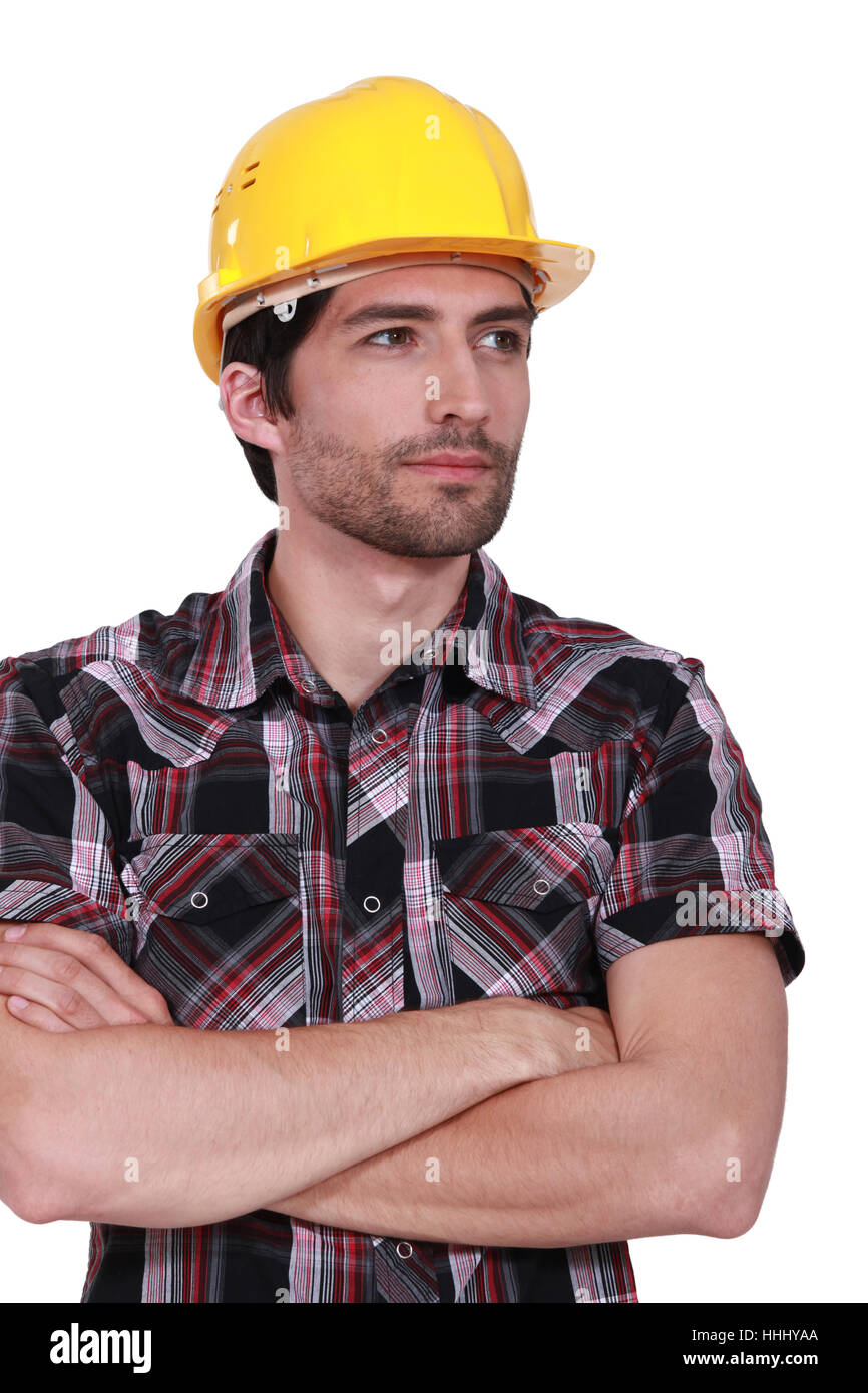 career, craftsman, tradesman, handicraftsman, blank, european, caucasian, Stock Photo