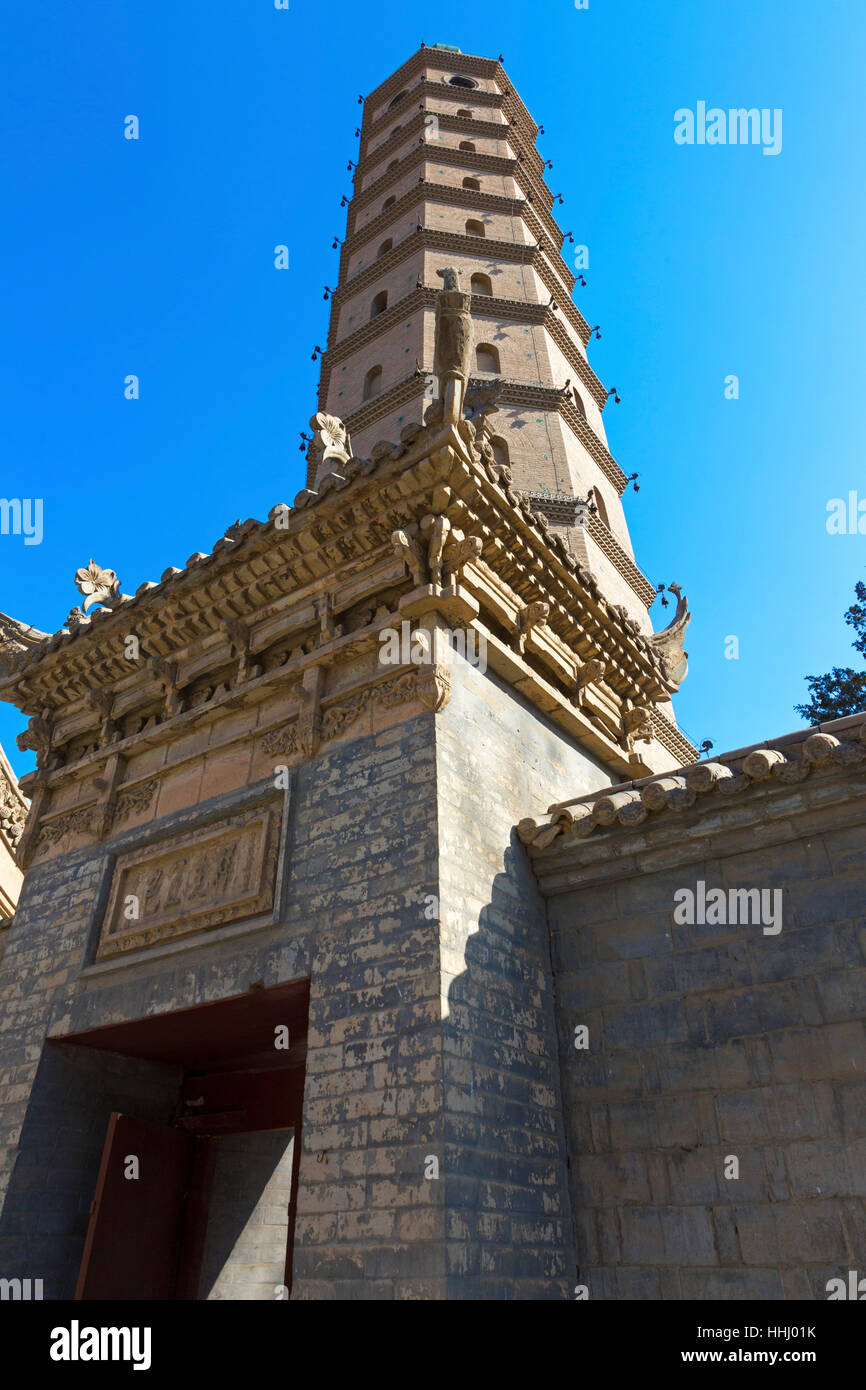 Chengtian Temple, West Pagoda, Yinchuan, Ningxia Province, China Stock Photo