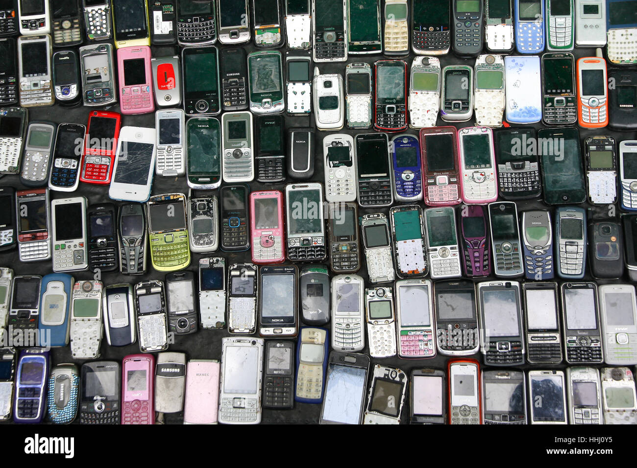 Bangkok, Thailand - May 05, 2012: Second hand Vintage Feature Mobile Phone  sale for spare part in Klong Thom market in Bangkok Thailand Stock Photo -  Alamy
