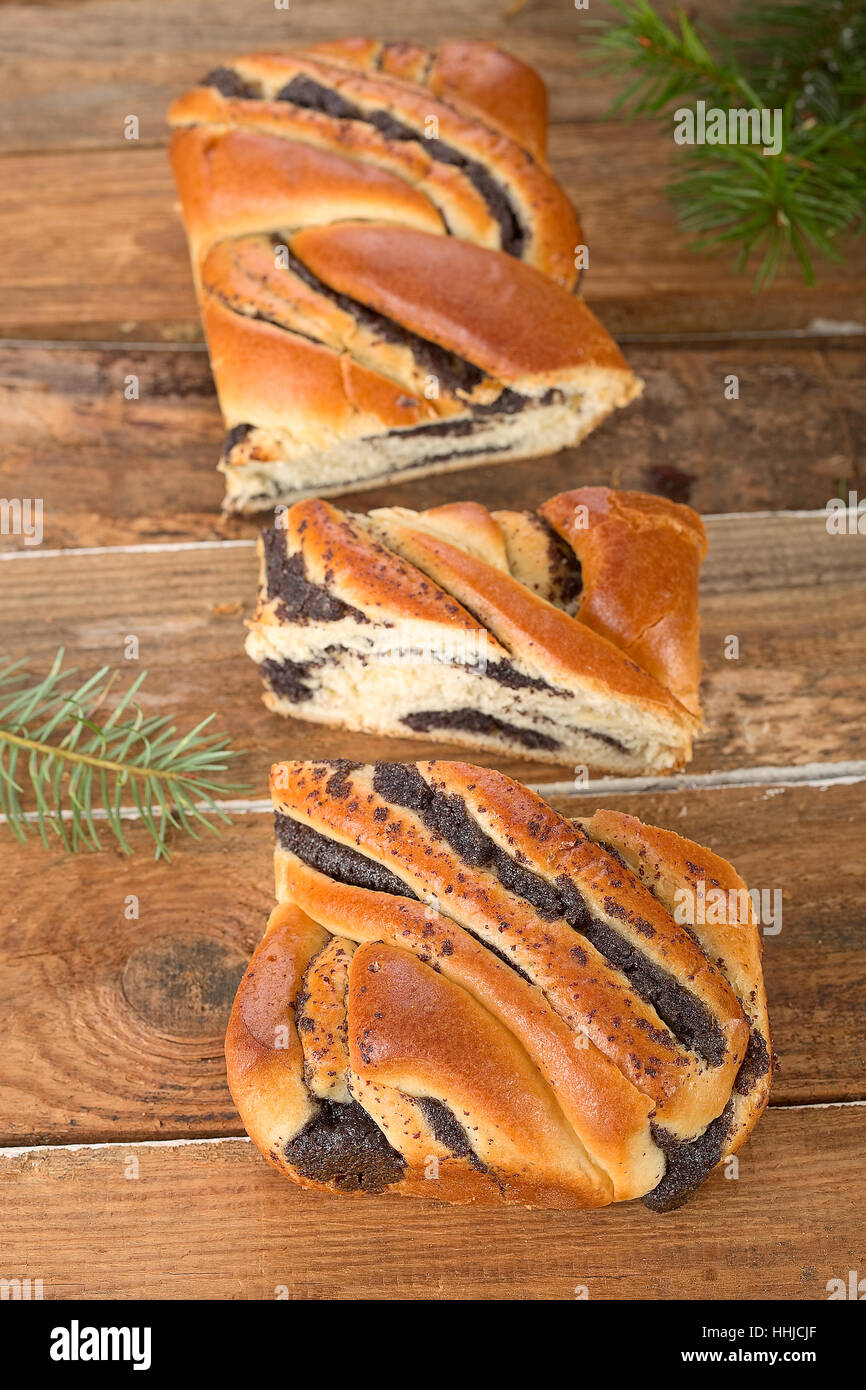 Poppy seed roll cake Stock Photo Alamy