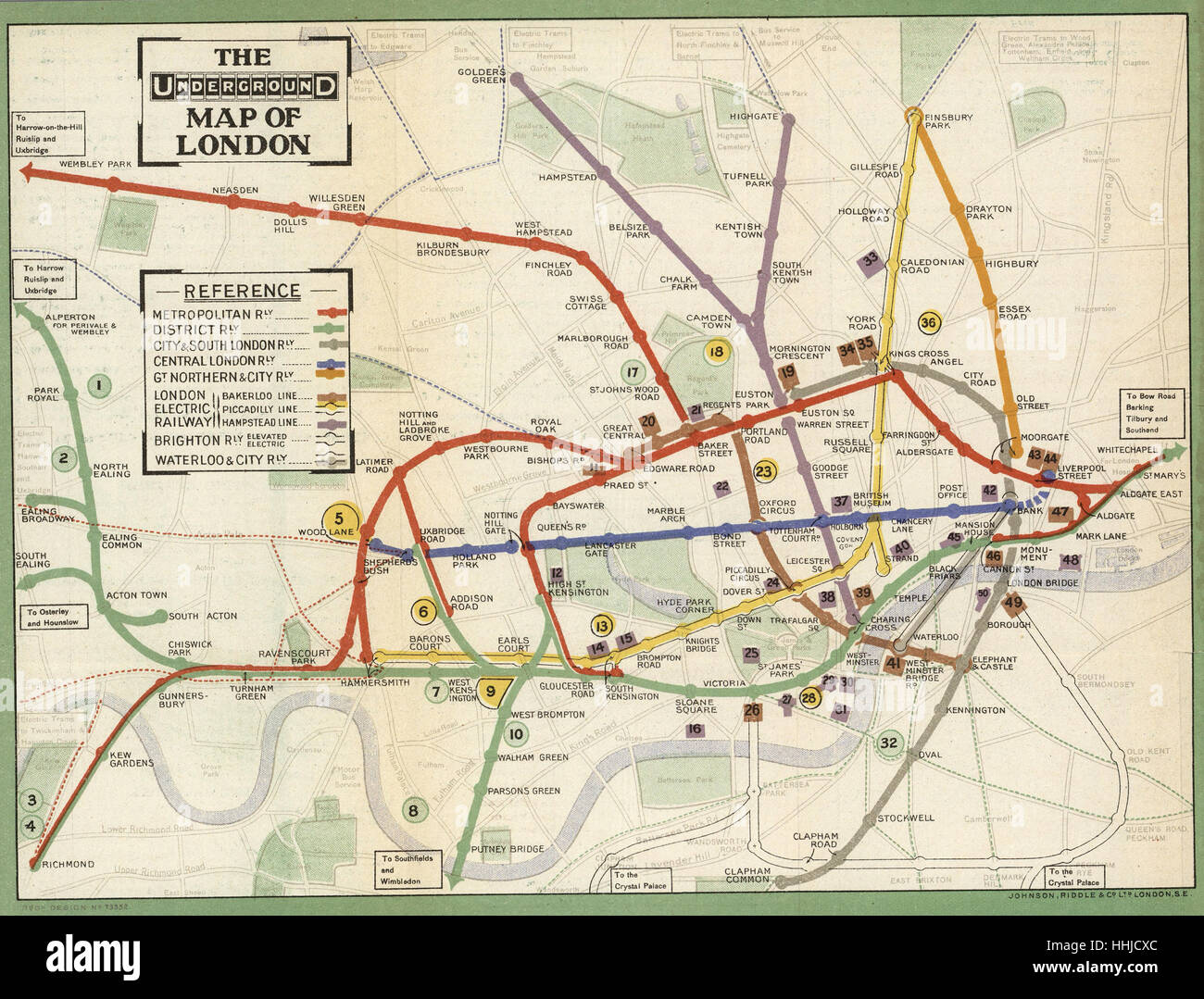 London Underground Map Stock Photo