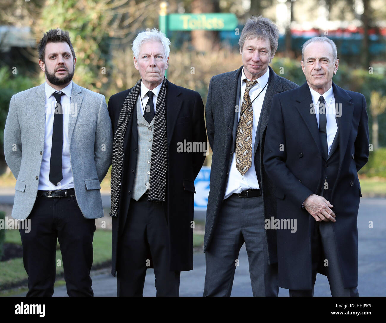 Status Quo band members (leftright) Leon Cave, Andy Bown, John 'Rhino