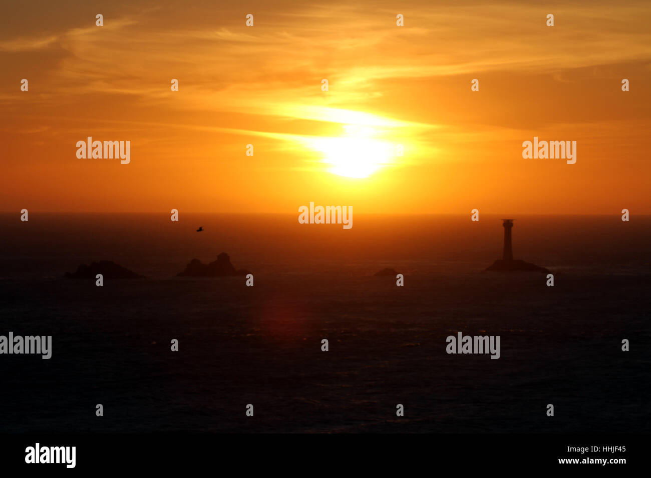 Lands End Sunset Stock Photo Alamy