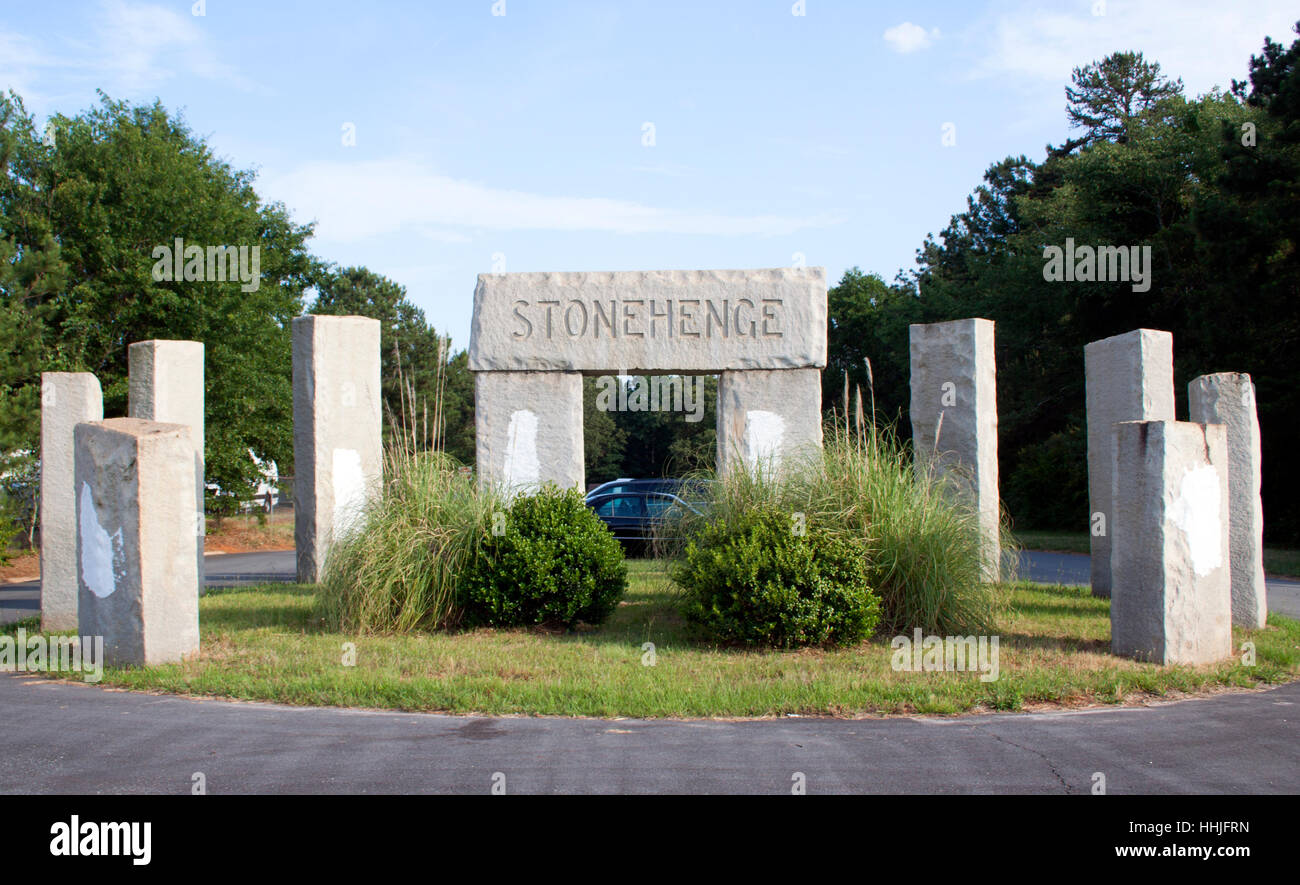 Stonehenge replica in Athens Georgia Stock Photo
