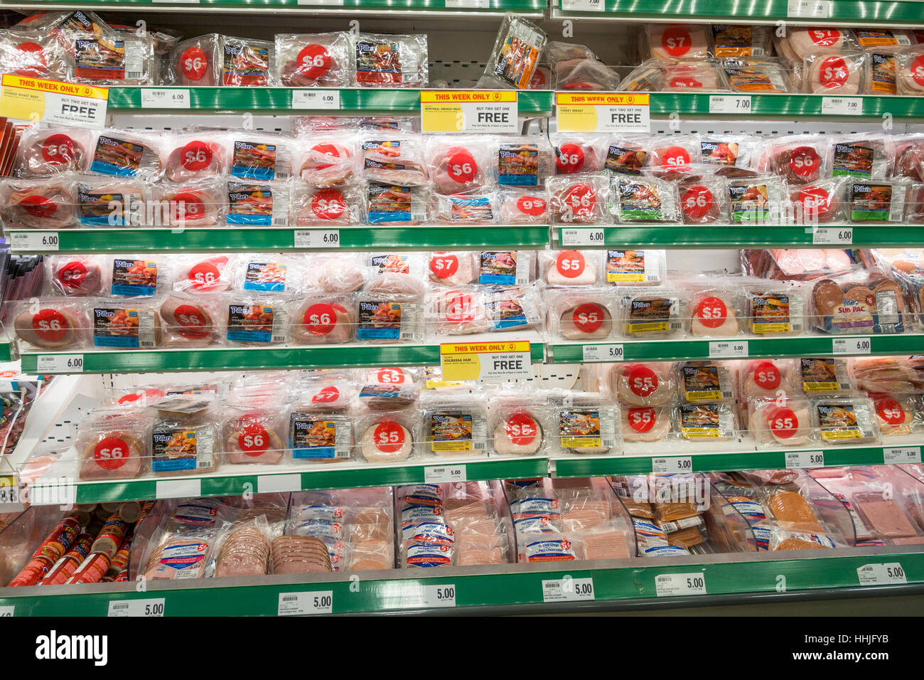 Cold cut selection at Food Basics grocery store in Lindsay, Ontario, Canada Stock Photo Alamy