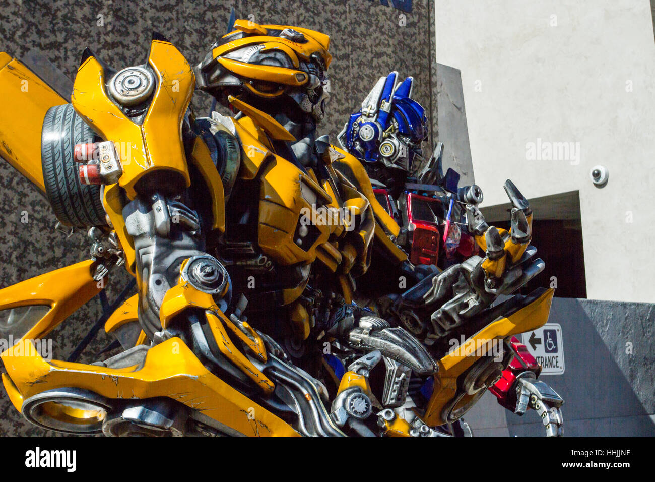 Transformers robots at Universal Studios Hollywood CA Stock Photo Alamy