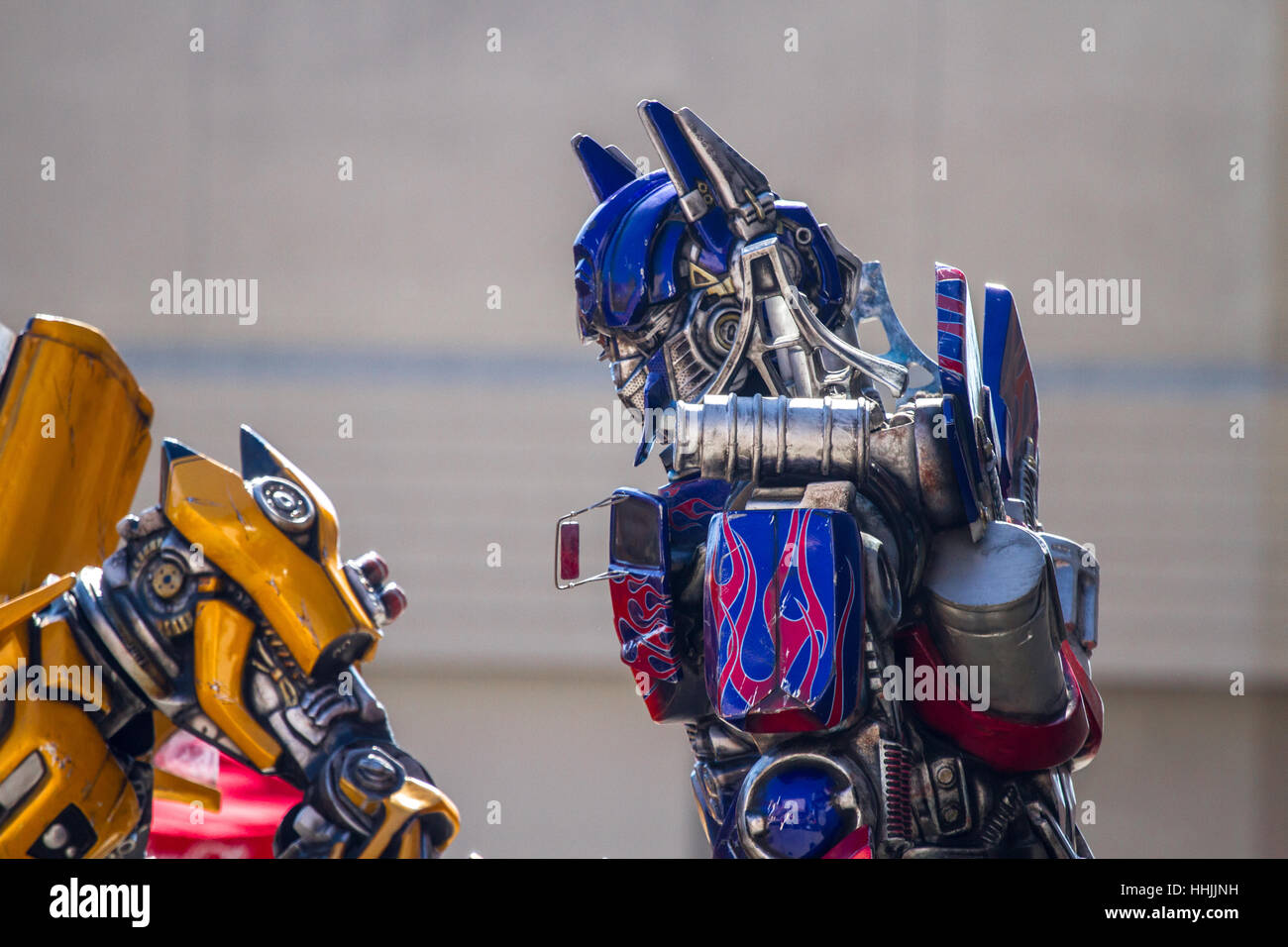 Transformers robots at Universal Studios Hollywood CA Stock Photo Alamy
