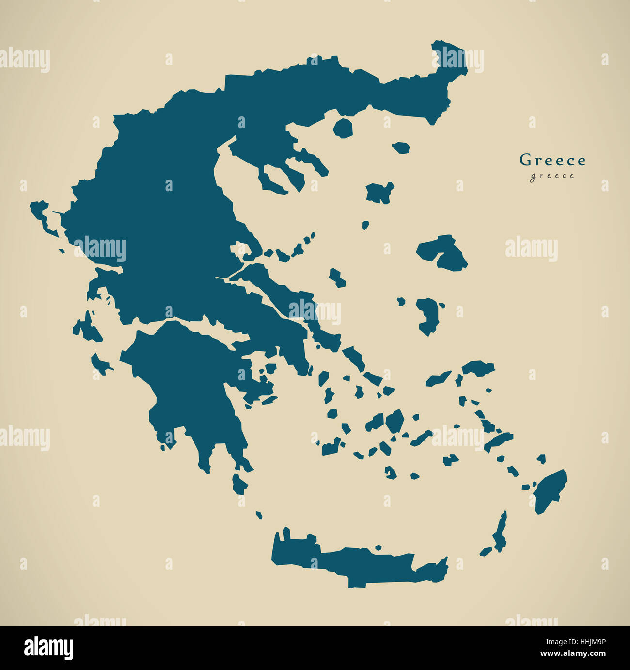 Modern Map Greece country silhouette GR illustration Stock Photo Alamy
