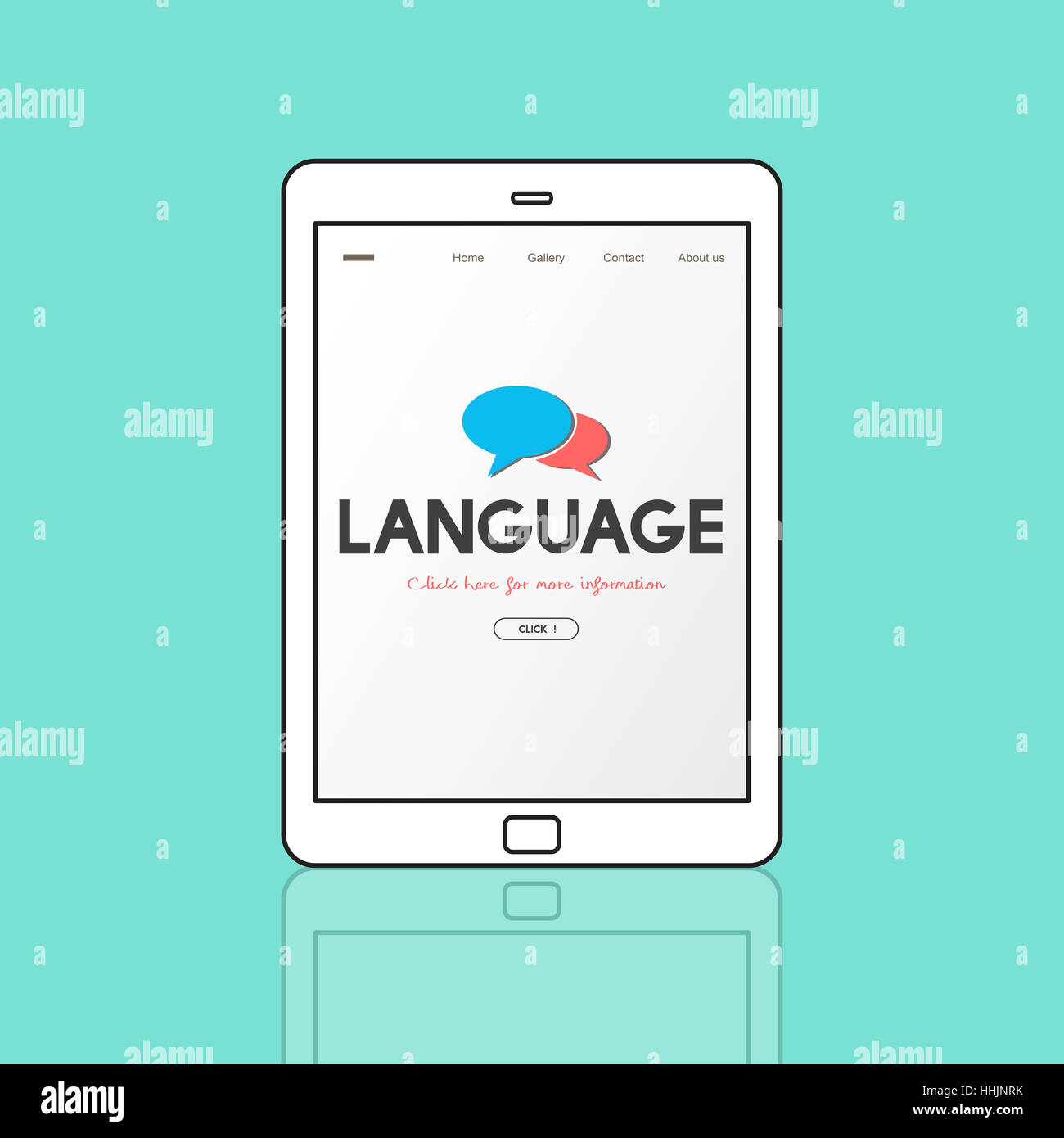 Online Language Learning Interface Concept Stock Photo - Alamy