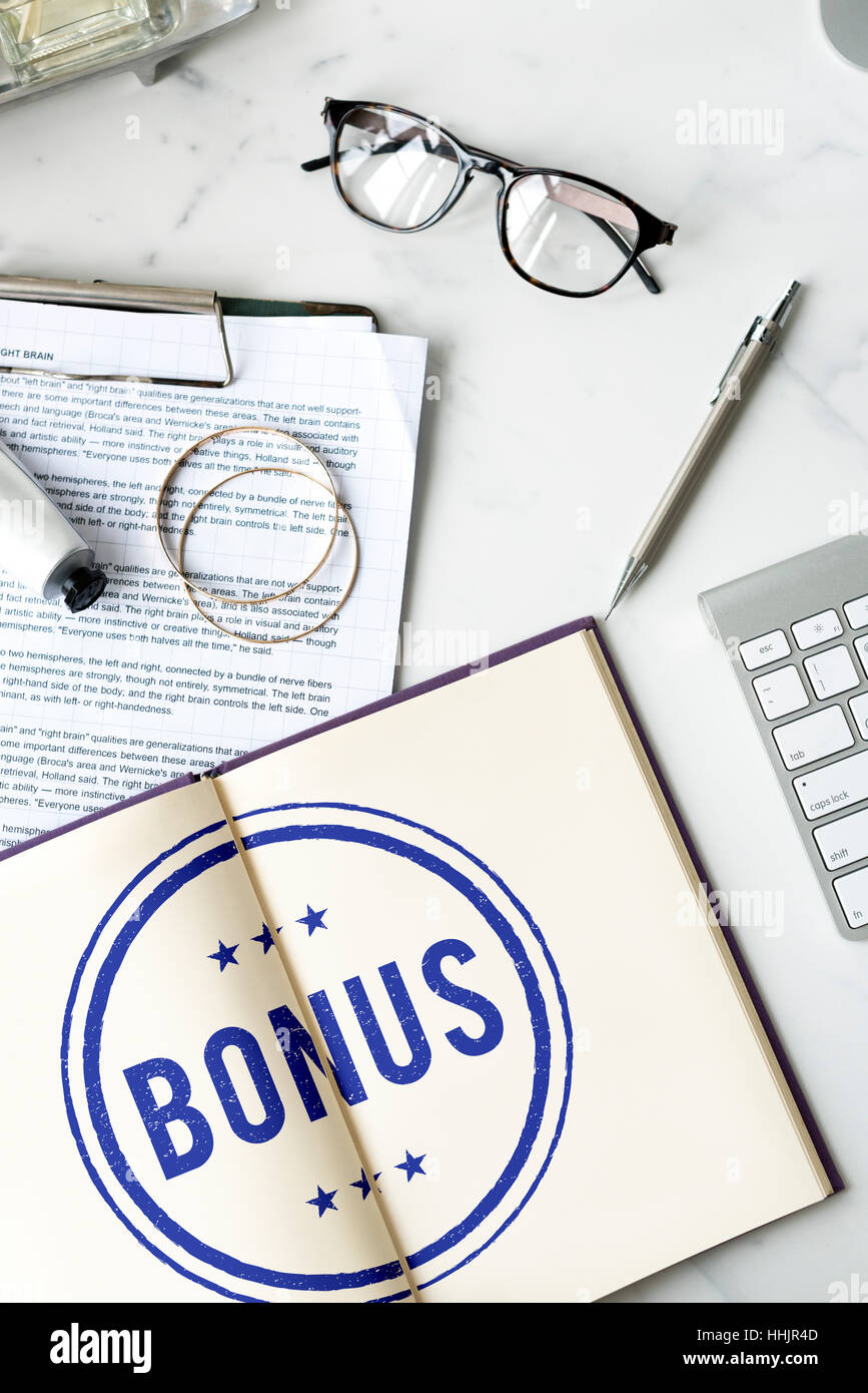 Bonus Prize Profit Incentive Additional Compensation Concept Stock