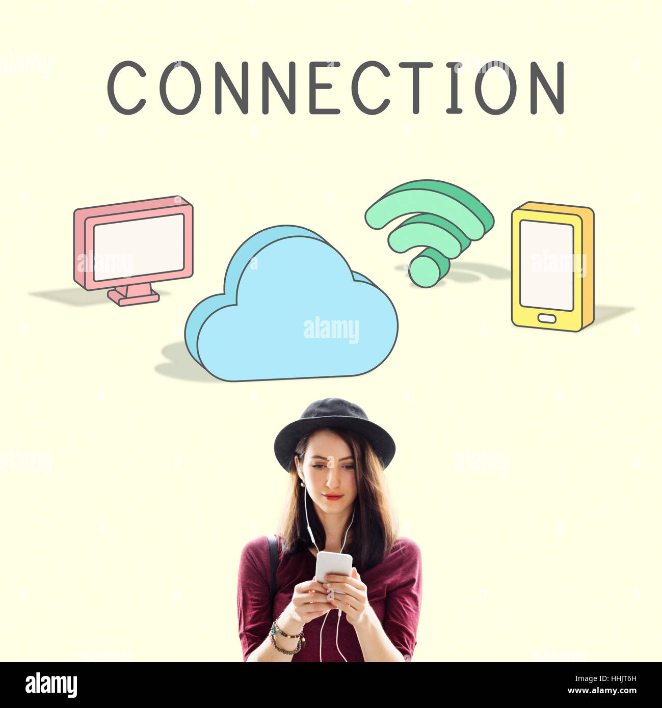 Cloud Network Communication Connection Concept Stock Photo - Alamy