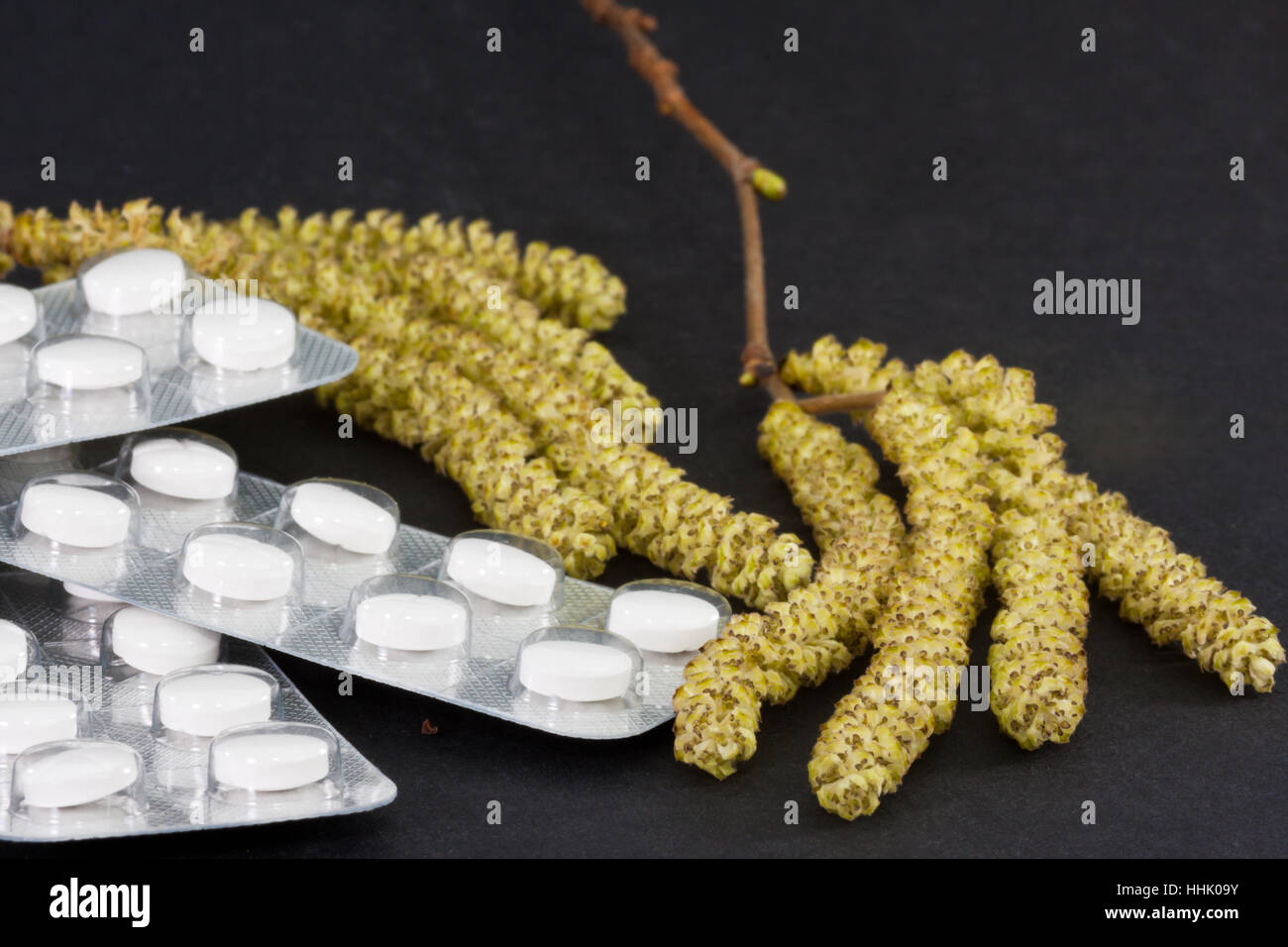 tablets, hayfever, filbert, hazelnut, allergy, studio photography