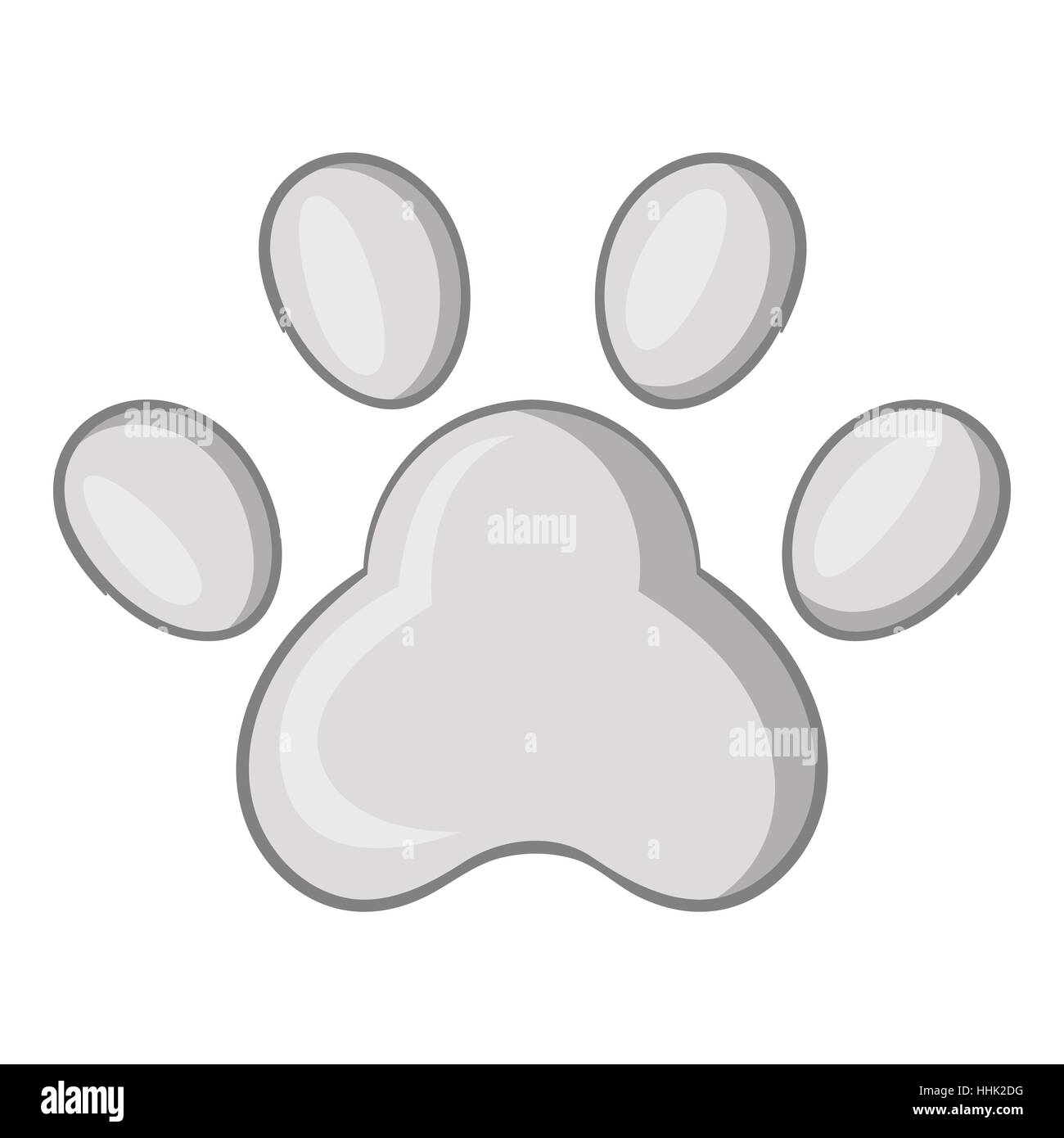 Footprint of cats foot icon, cartoon style Stock Vector