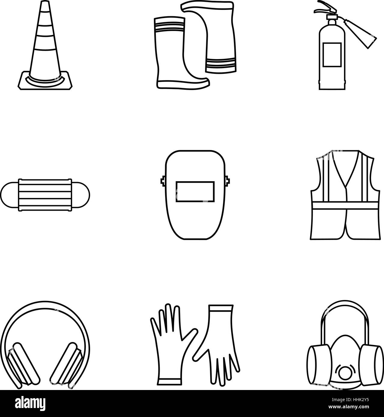 Building tools icons set, outline style Stock Vector Image & Art - Alamy