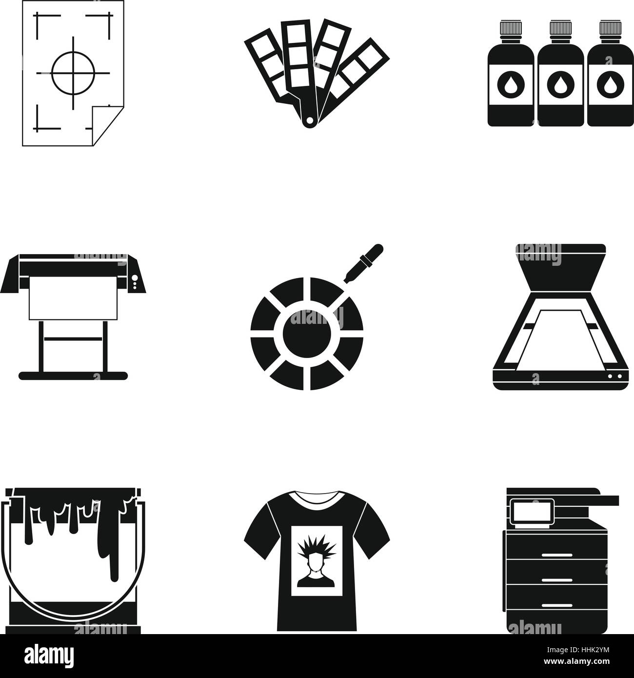 Printing services icons set, simple style Stock Vector Image & Art - Alamy