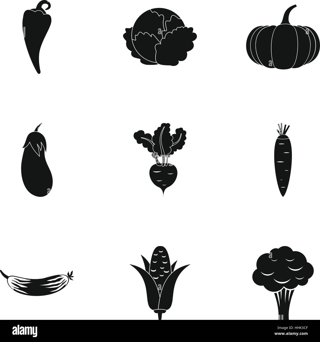 Orchard vegetables icons set, simple style Stock Vector Image & Art - Alamy