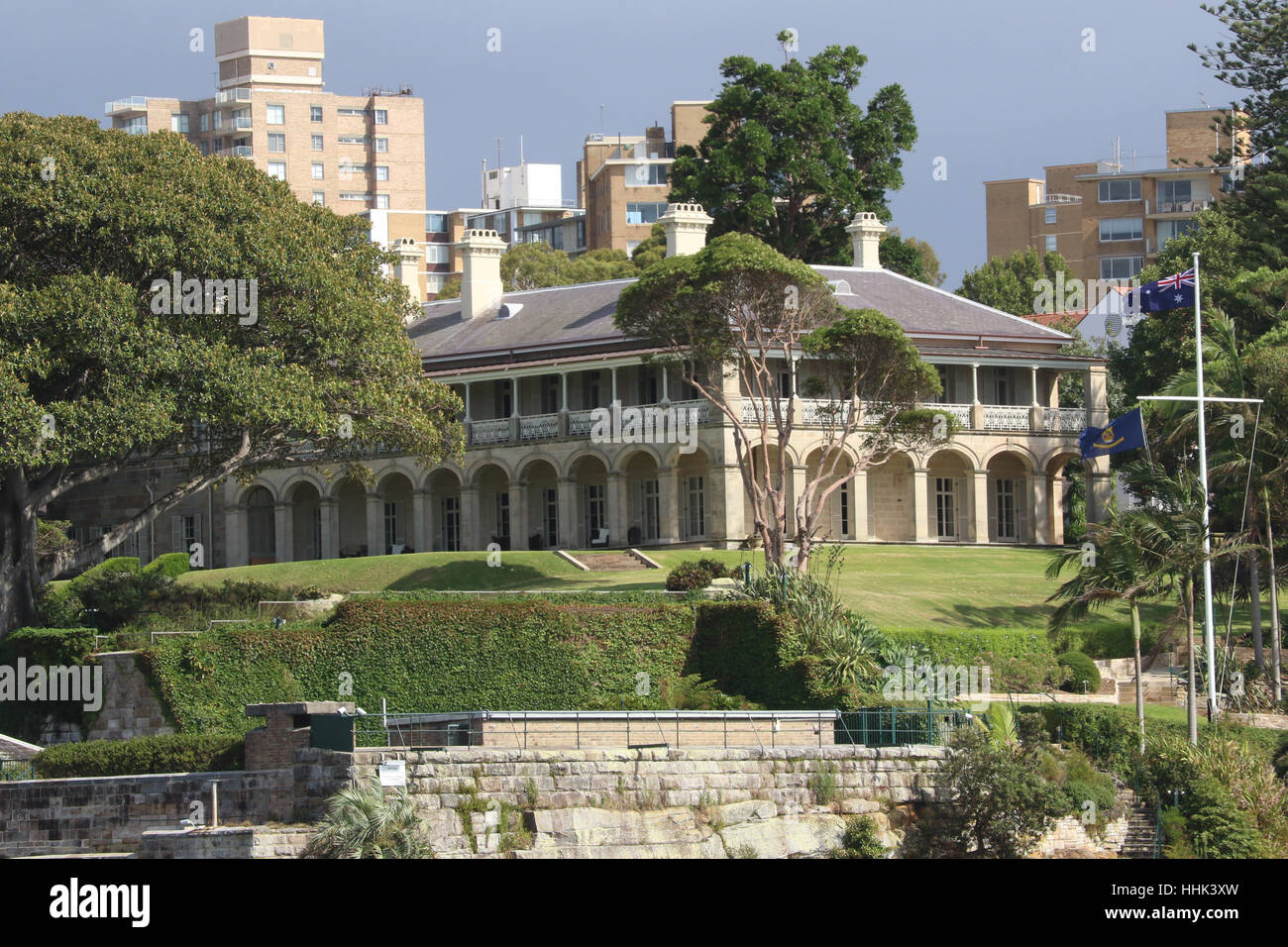 Admiralty House in Kirribilli, the official Sydney residence of the Governor-General of Australia. Stock Photo