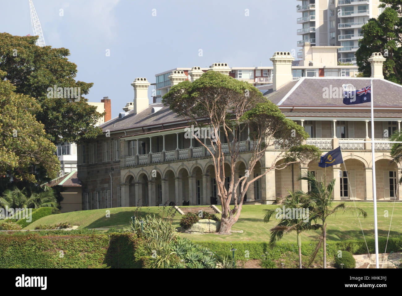 Admiralty House in Kirribilli, the official Sydney residence of the Governor-General of Australia. Stock Photo