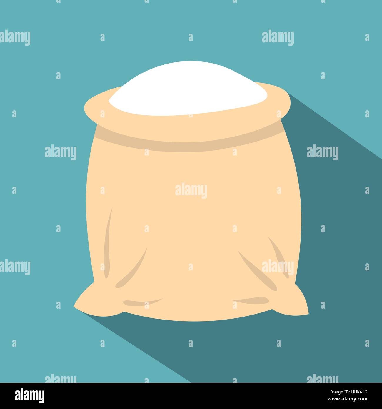 Linen sack full of flour icon, flat style Stock Vector Image & Art - Alamy