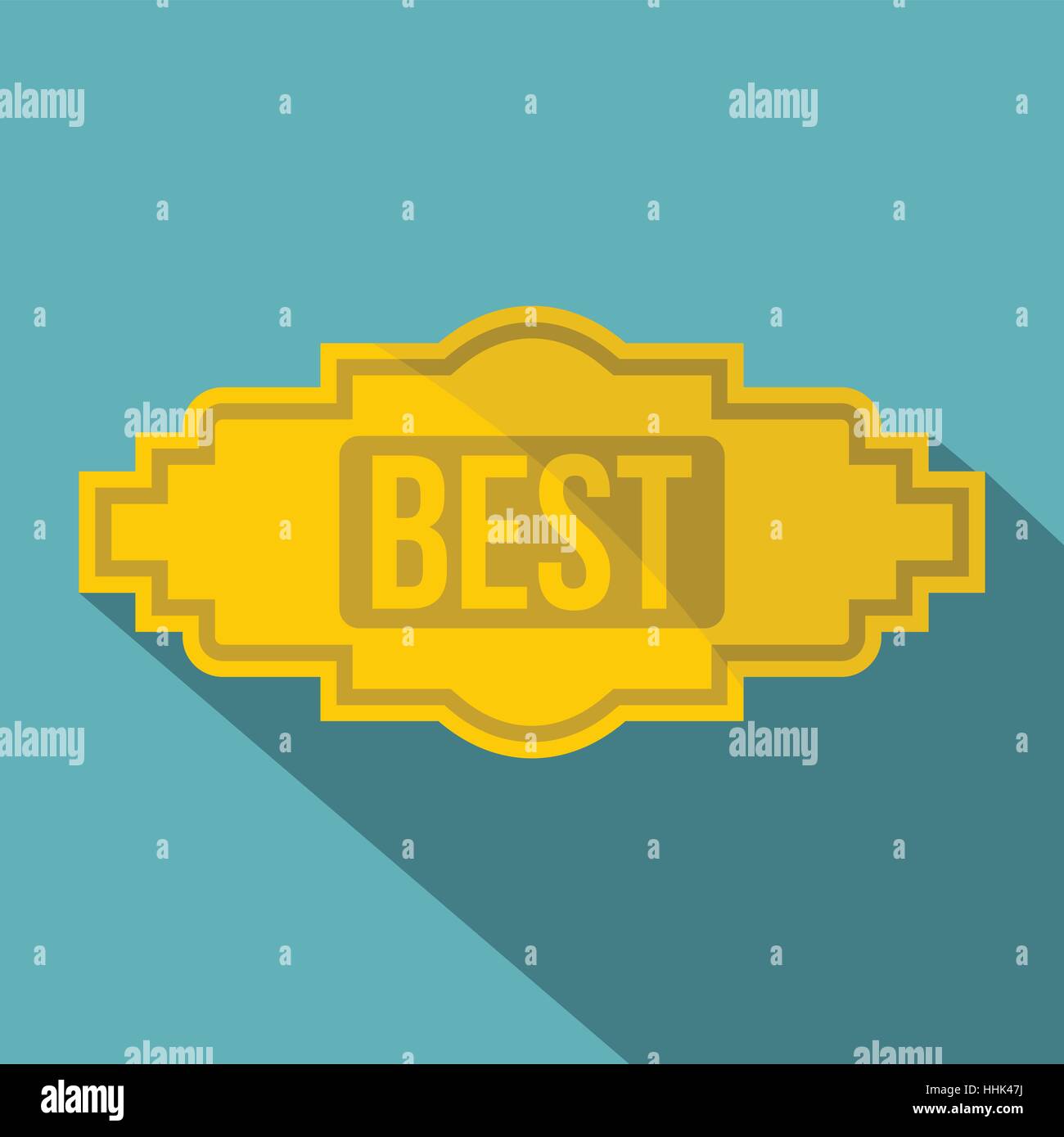 Best label icon, flat style Stock Vector Image & Art - Alamy