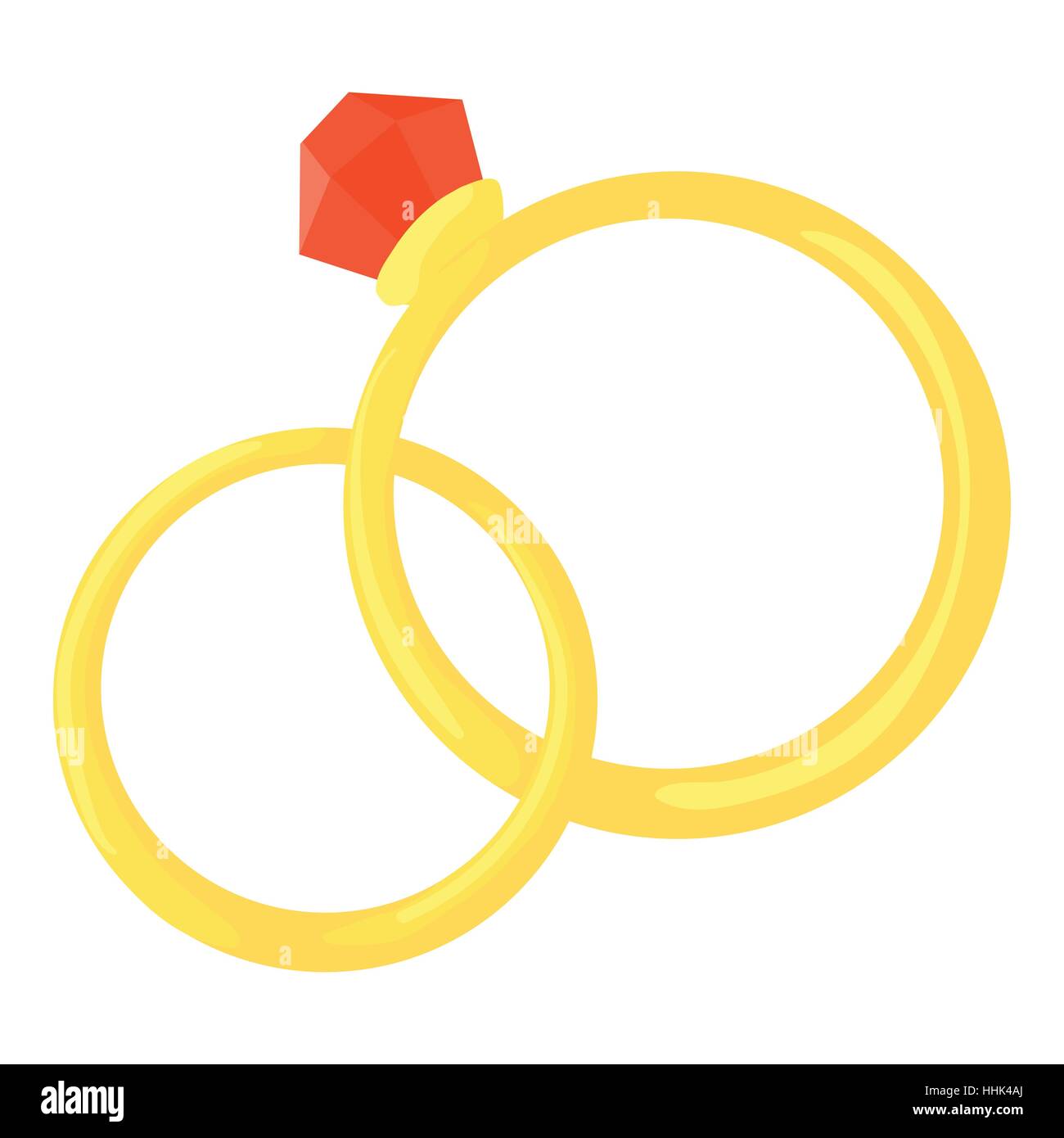 Wedding rings icon, cartoon style Stock Vector Image & Art Alamy
