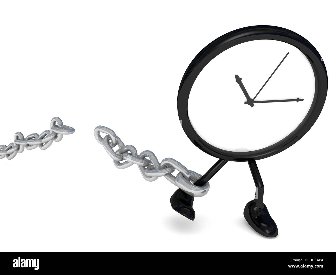 clock that breaks the chain of time Stock Photo Alamy
