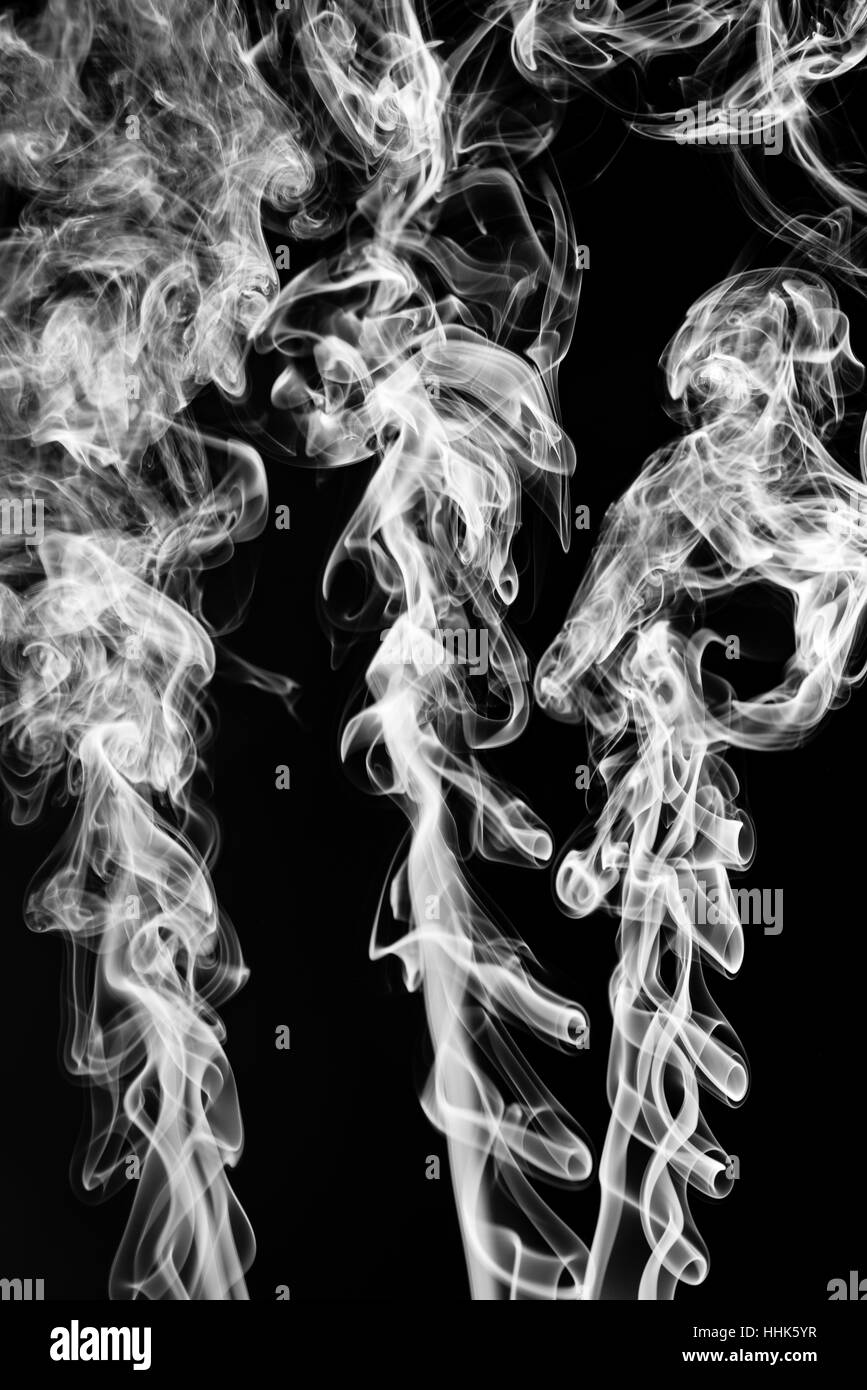 white smoke abstract on black background texture Stock Photo - Alamy