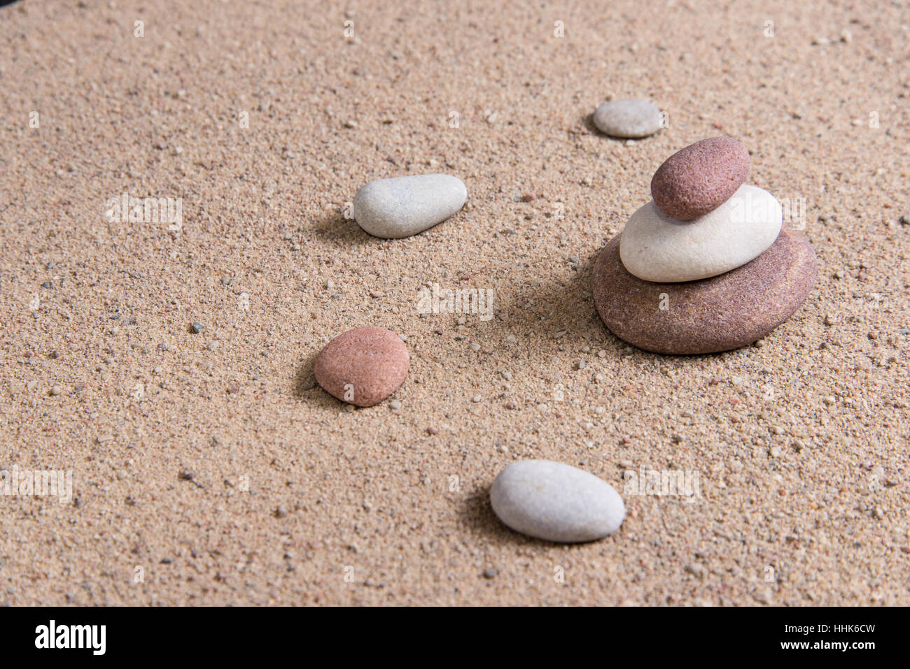 zen garden sand waves and rock sculptures Stock Photo Alamy