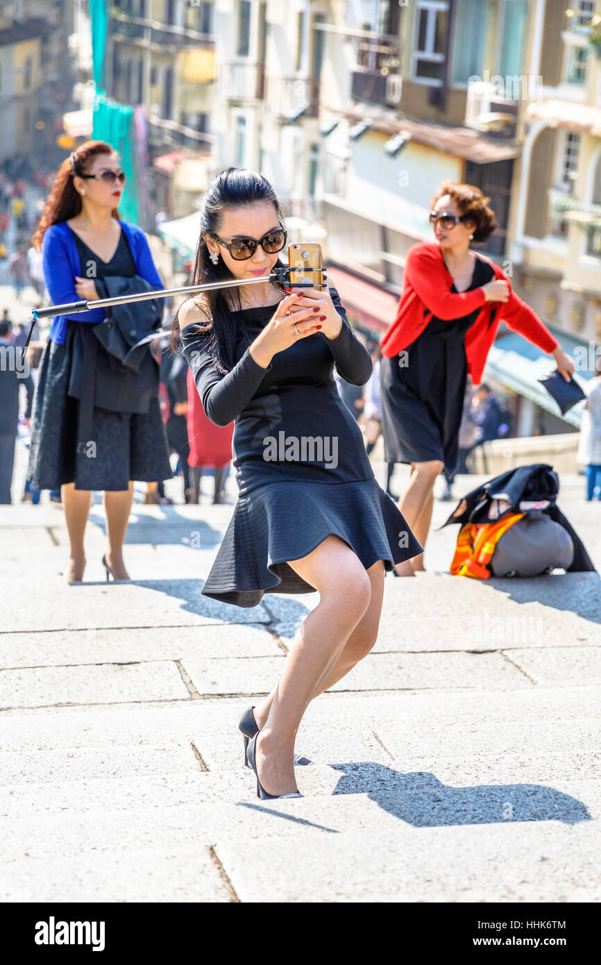 Asian woman selfie Stock Photo - Alamy
