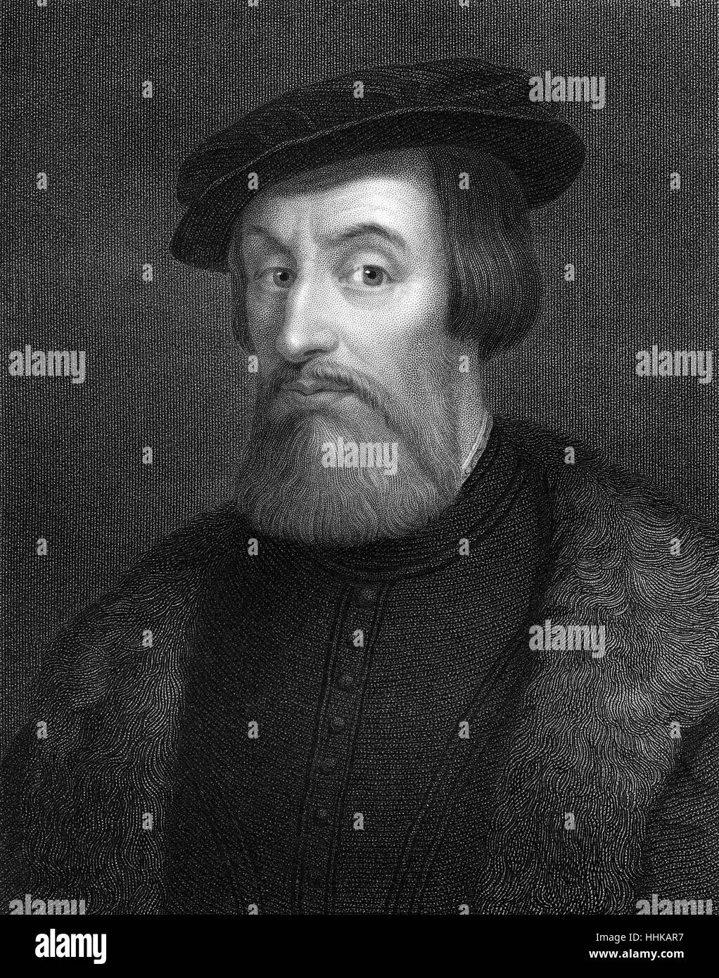 Hernán Cortés de Monroy y Pizarro, 1st Marquis of the Valley of Oaxaca, 1485-1547, a Spanish Conquistador Stock Photo