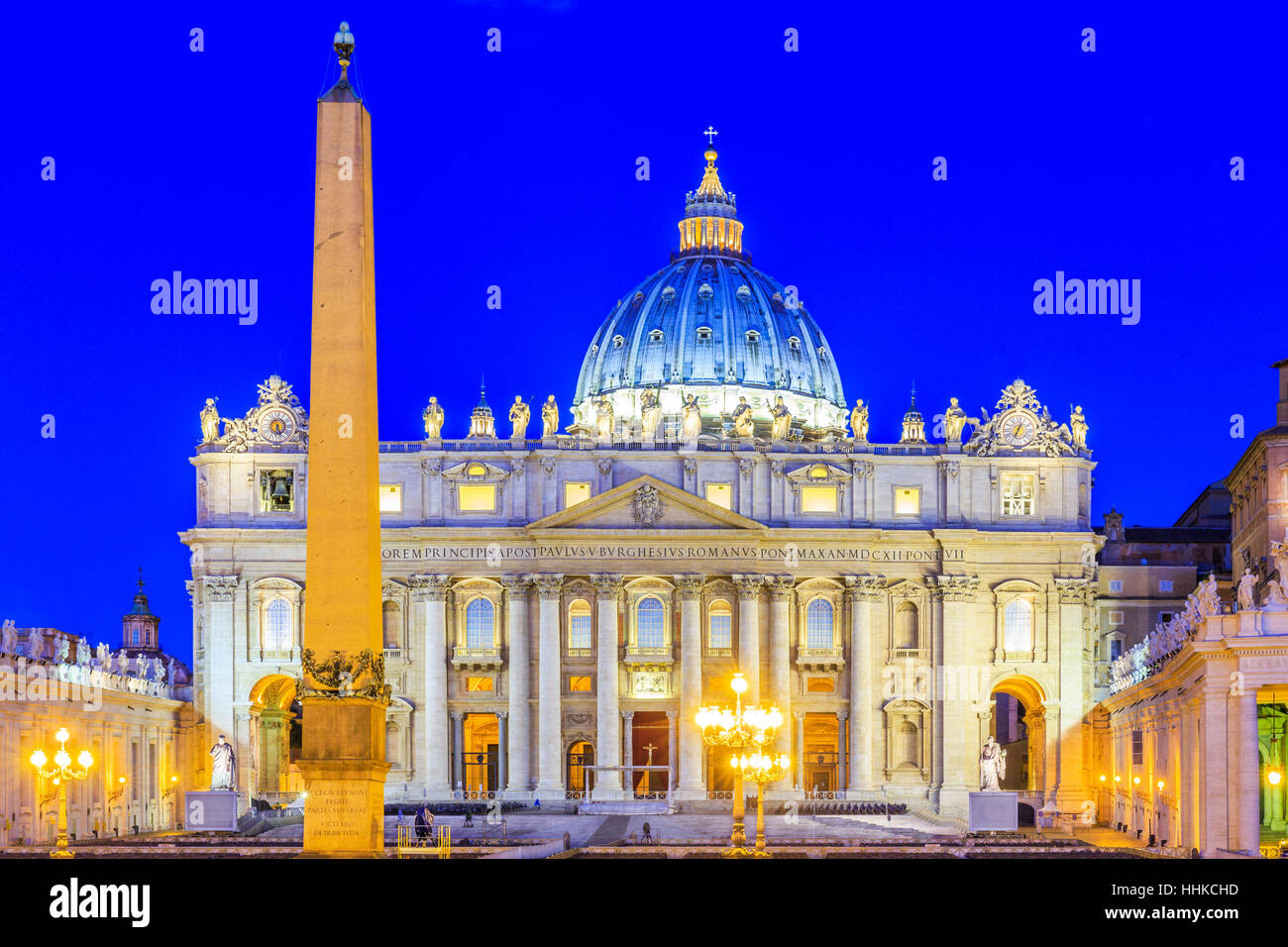 Rome, Italy. Saint Peter Basilica in Vatican City Stock Photo