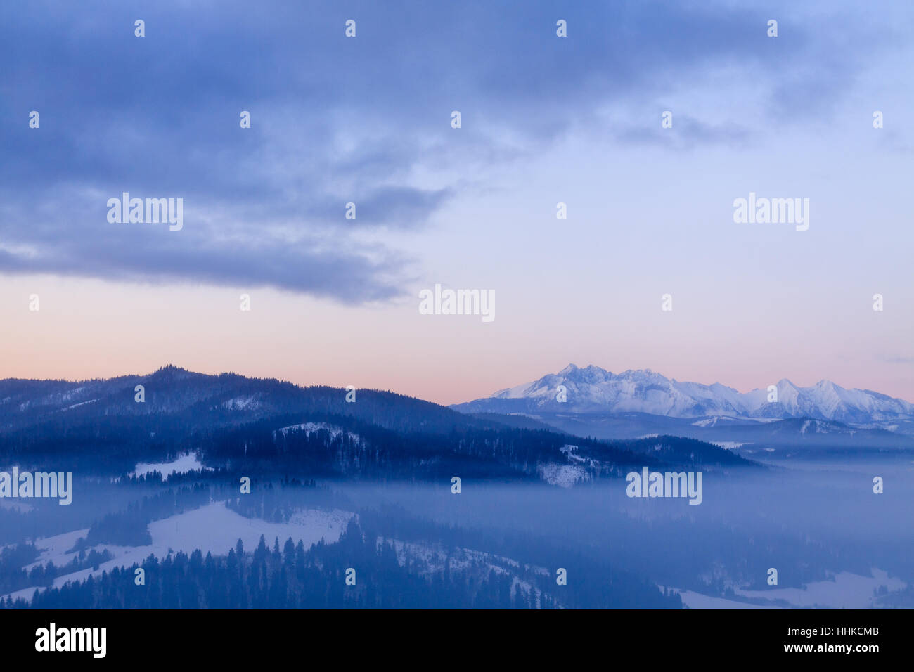 Clouds approaching to ridge of Tatra mountains Stock Photo - Alamy